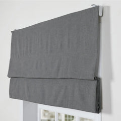 Custom Linen Roman Shade