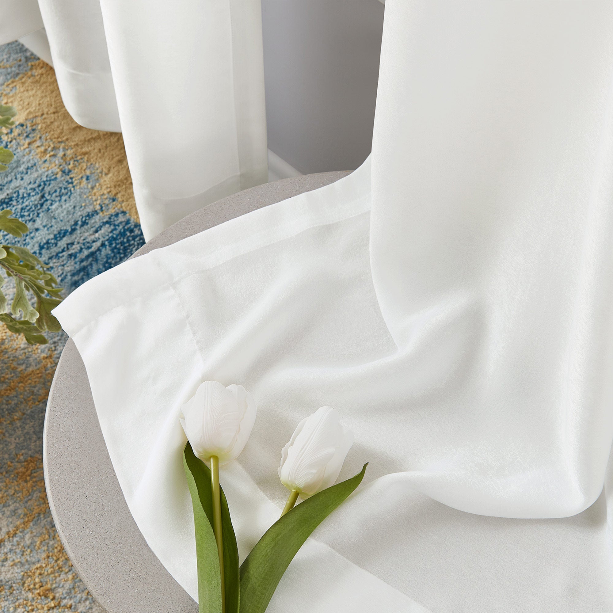 Custom Velvety Semi Sheer Curtains