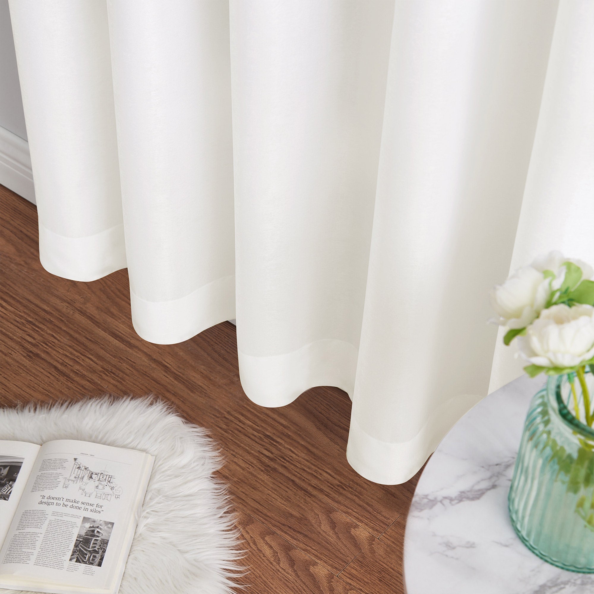 Custom Velvety Semi Sheer Curtains