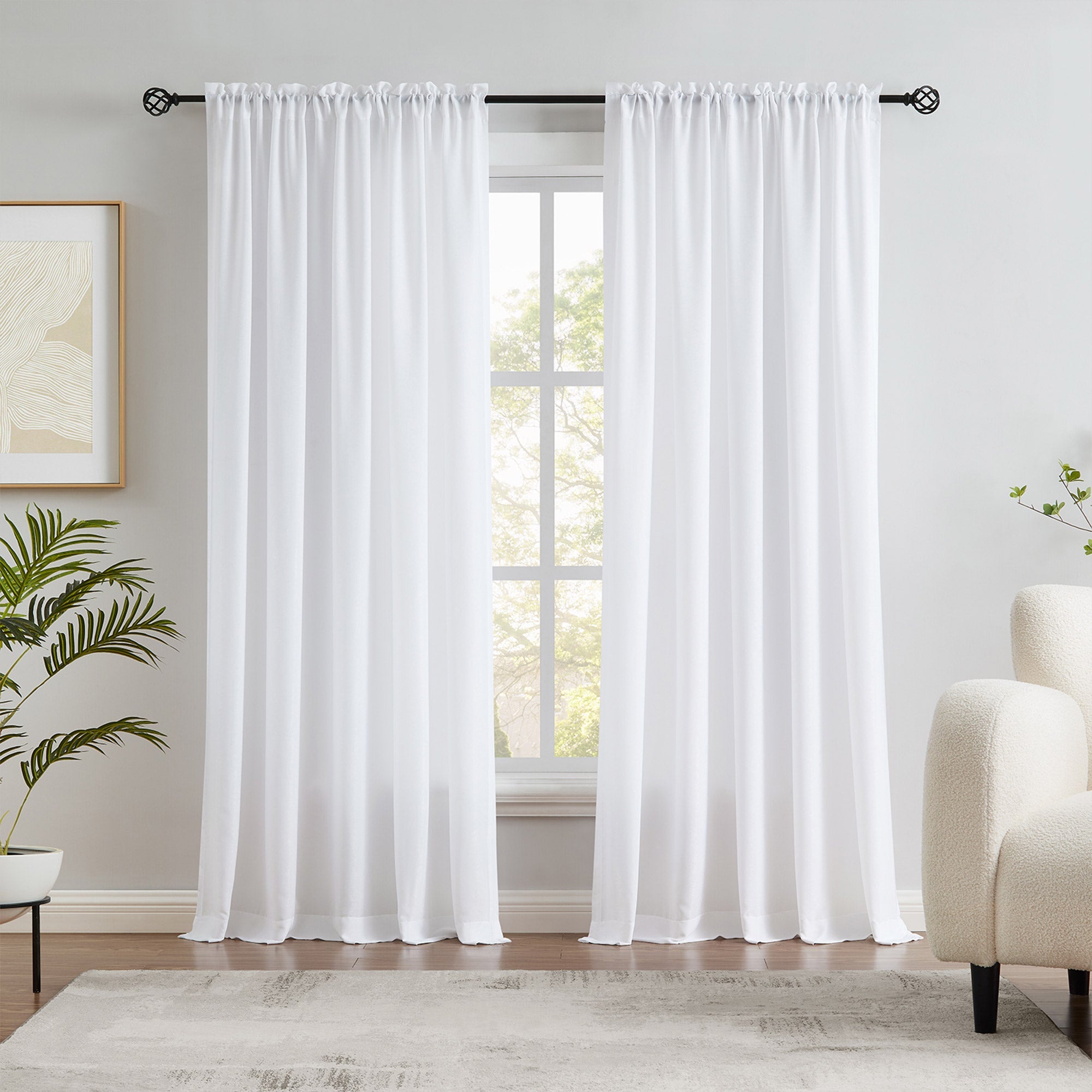 Custom Velvety Semi Sheer Curtains
