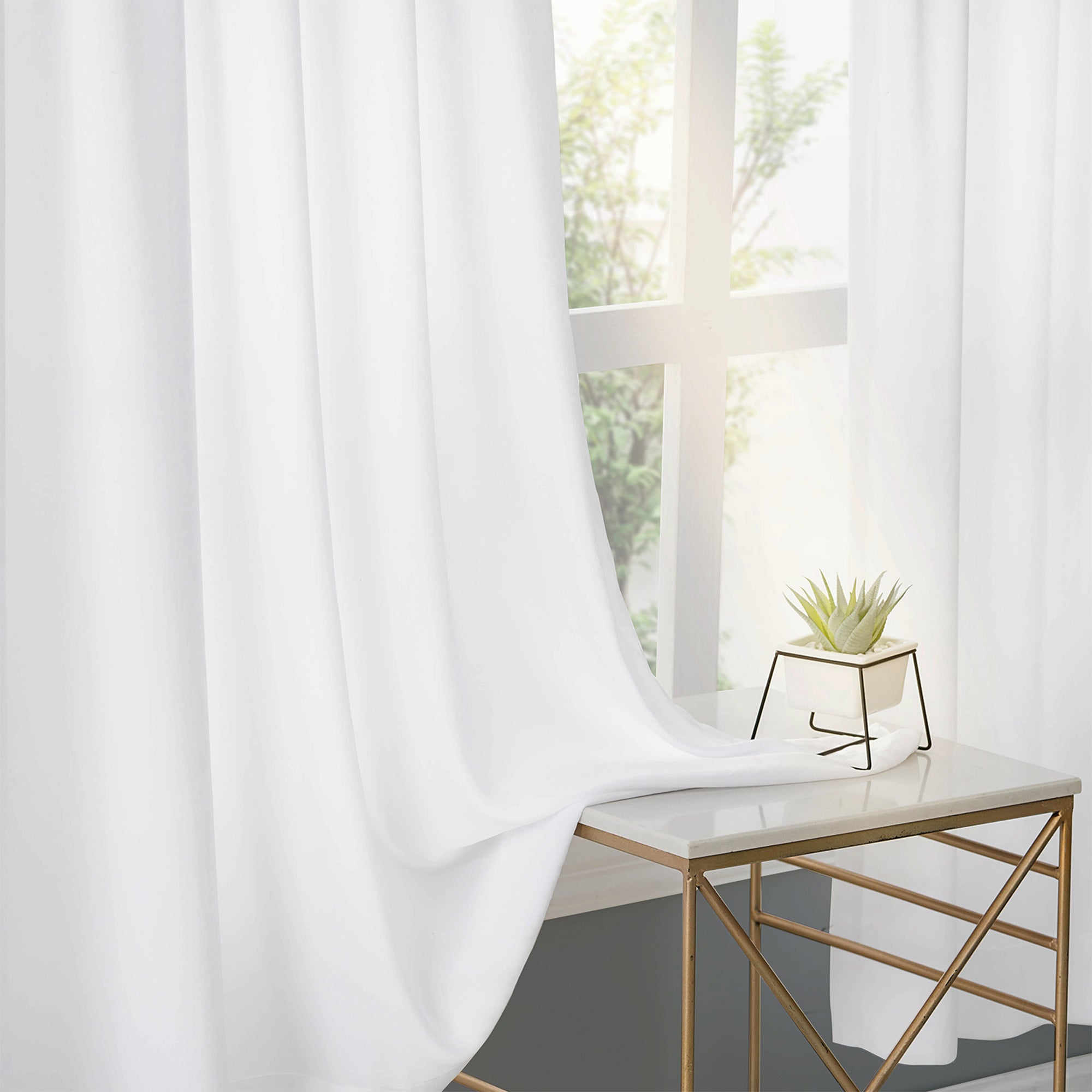 Custom Velvety Semi Sheer Curtains
