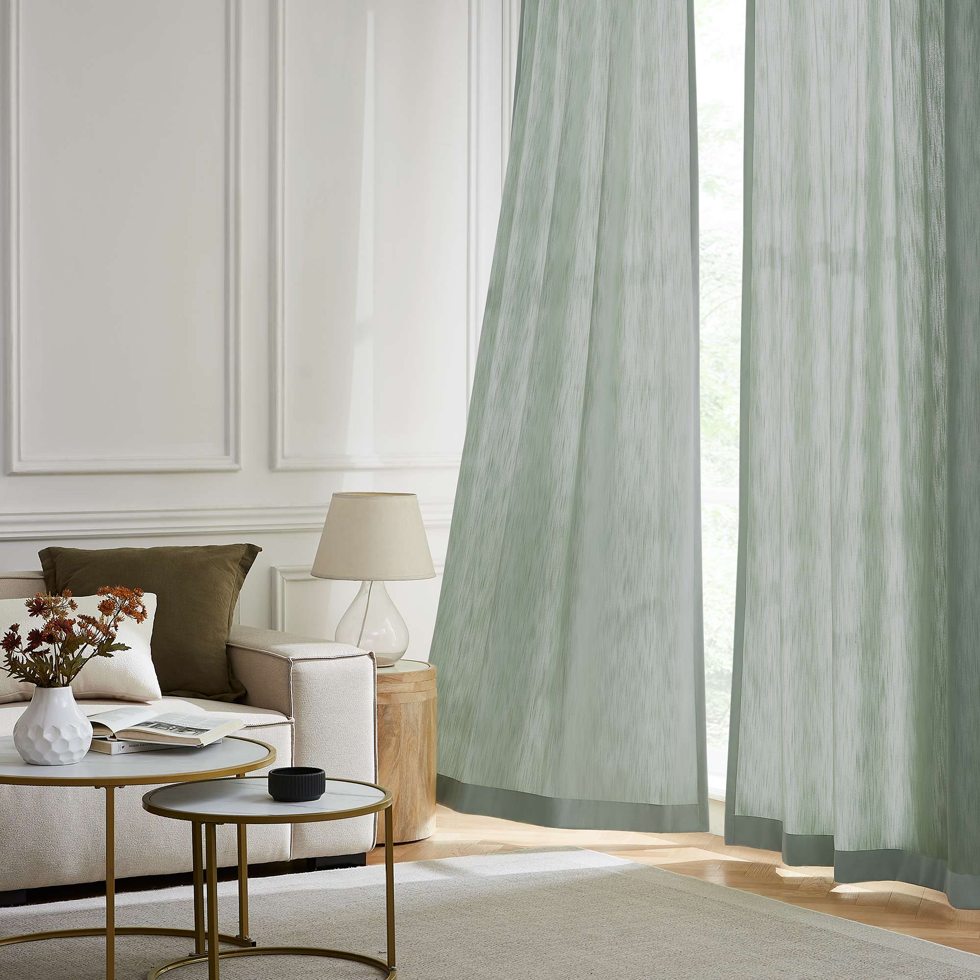 Amelia Solid Texture Cotton Curtains | Subtle Elegance & Light Filtering