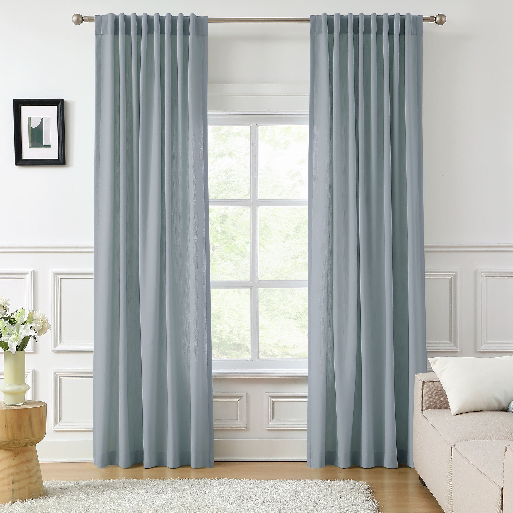Amelia Solid Texture Cotton Curtains | Subtle Elegance & Light Filtering