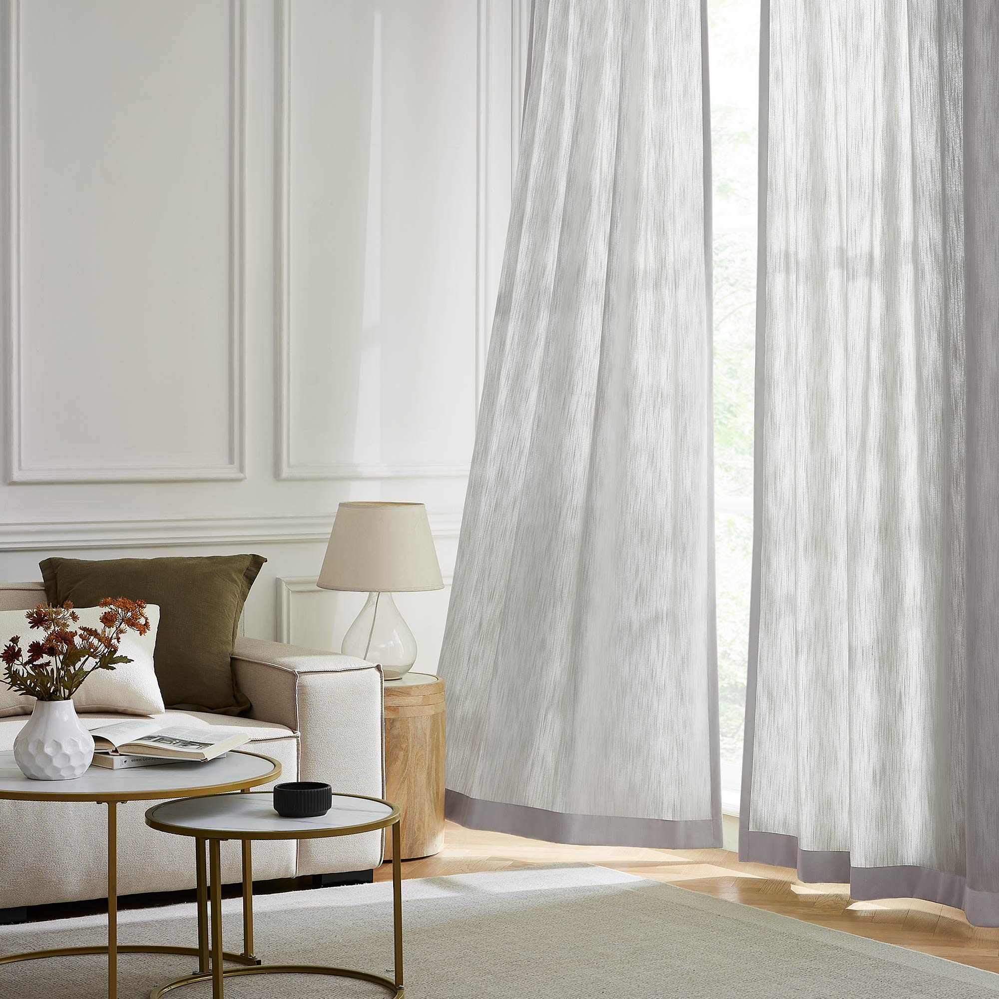 Amelia Solid Texture Cotton Curtains | Subtle Elegance & Light Filtering