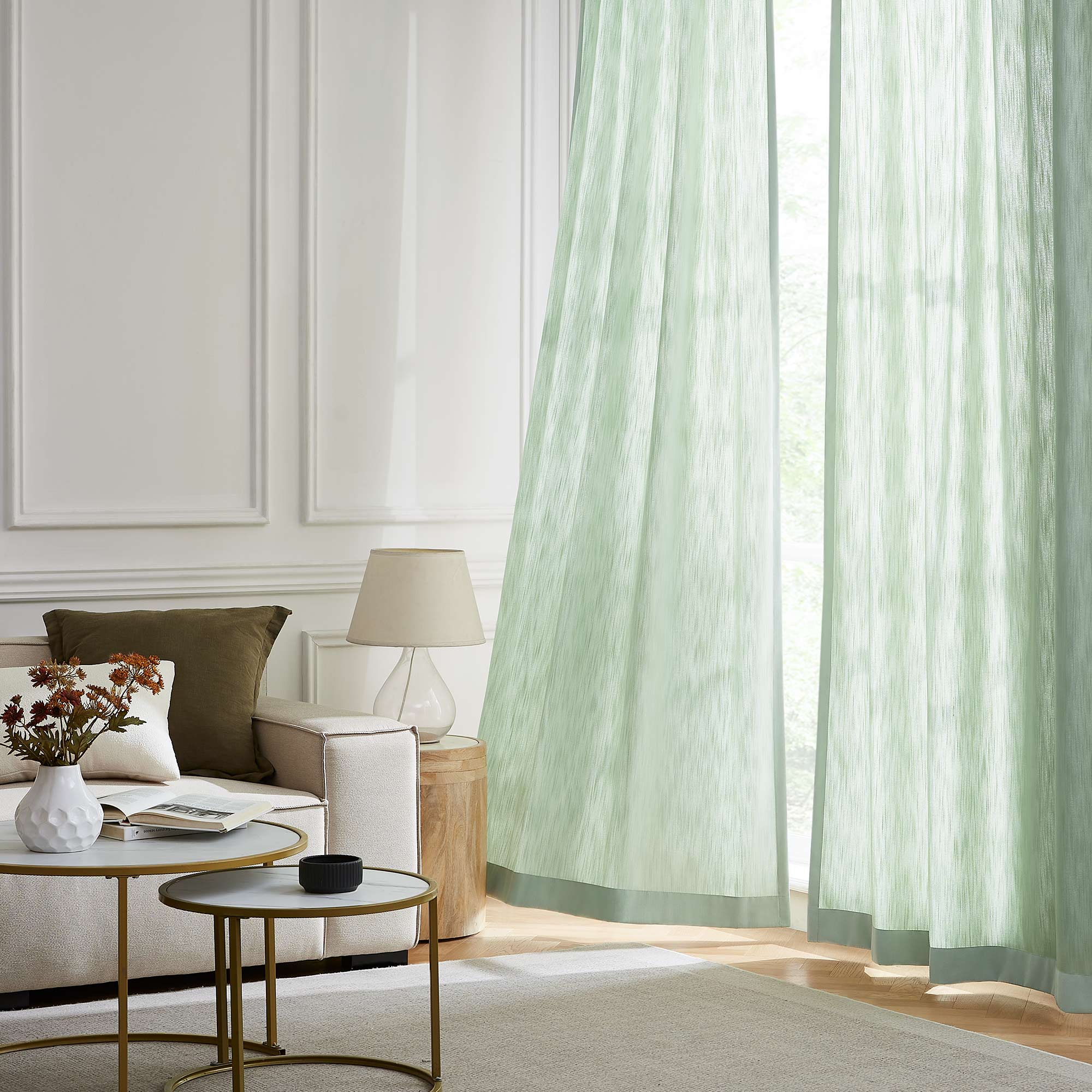 Amelia Solid Texture Cotton Curtains | Subtle Elegance & Light Filtering