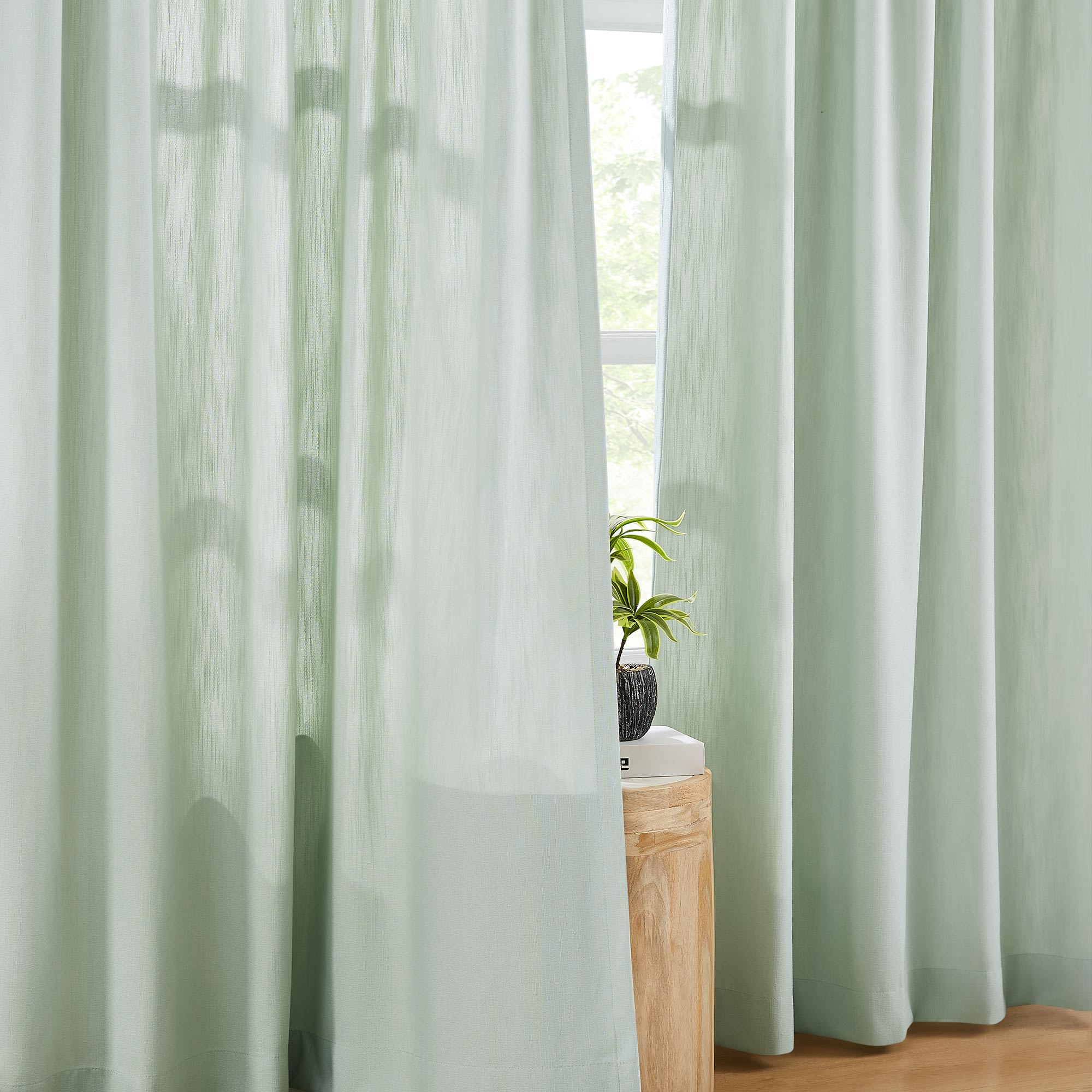 Amelia Solid Texture Cotton Curtains | Subtle Elegance & Light Filtering