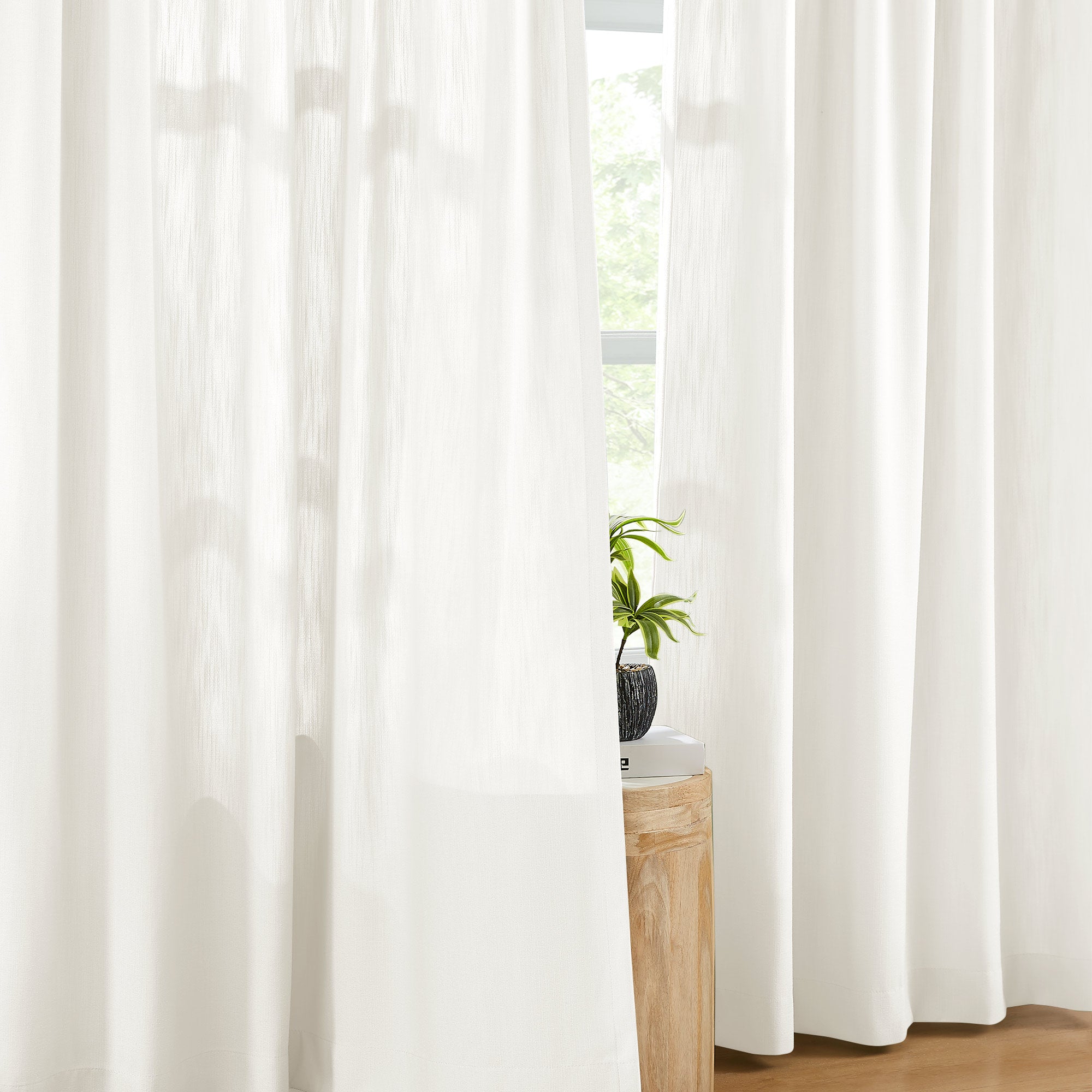 Amelia Solid Texture Cotton Curtains | Subtle Elegance & Light Filtering
