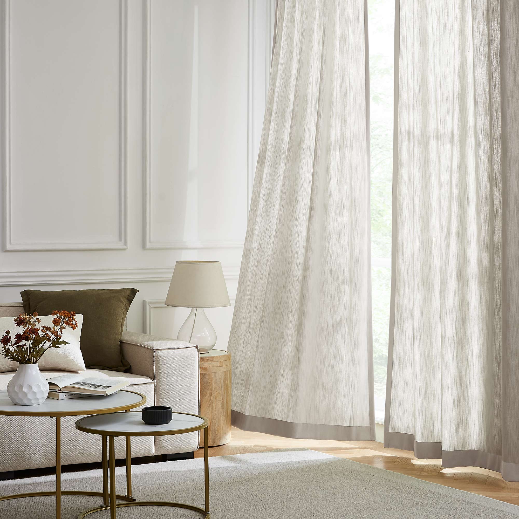 Amelia Solid Texture Cotton Curtains | Subtle Elegance & Light Filtering