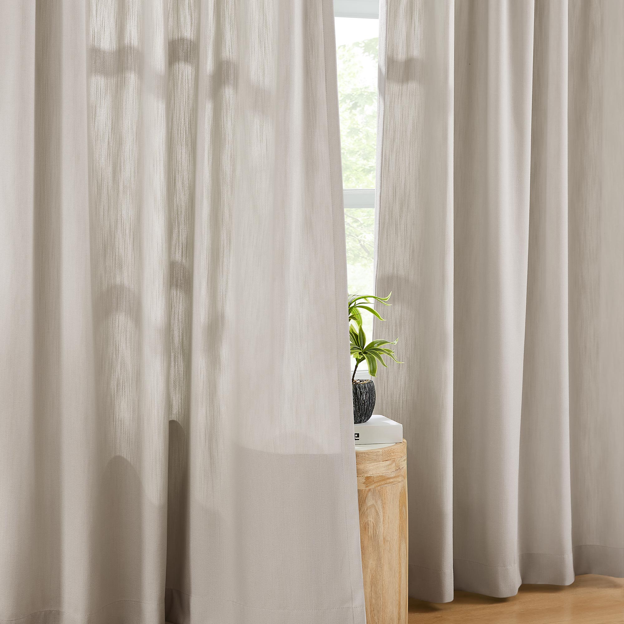 Amelia Solid Texture Cotton Curtains | Subtle Elegance & Light Filtering