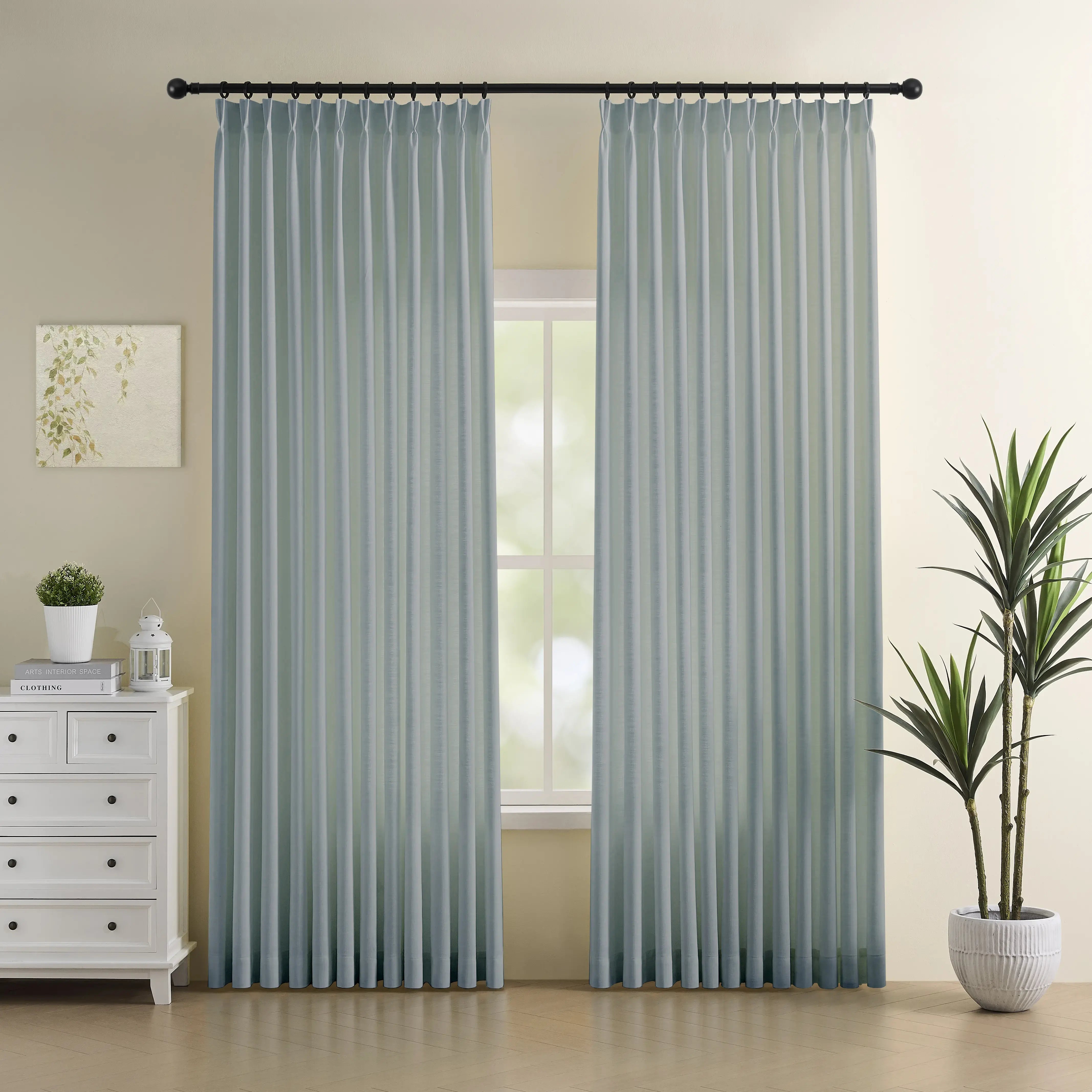 Custom Blackout Linen Curtain for an Elegant Linen Drapery with a Refined Look