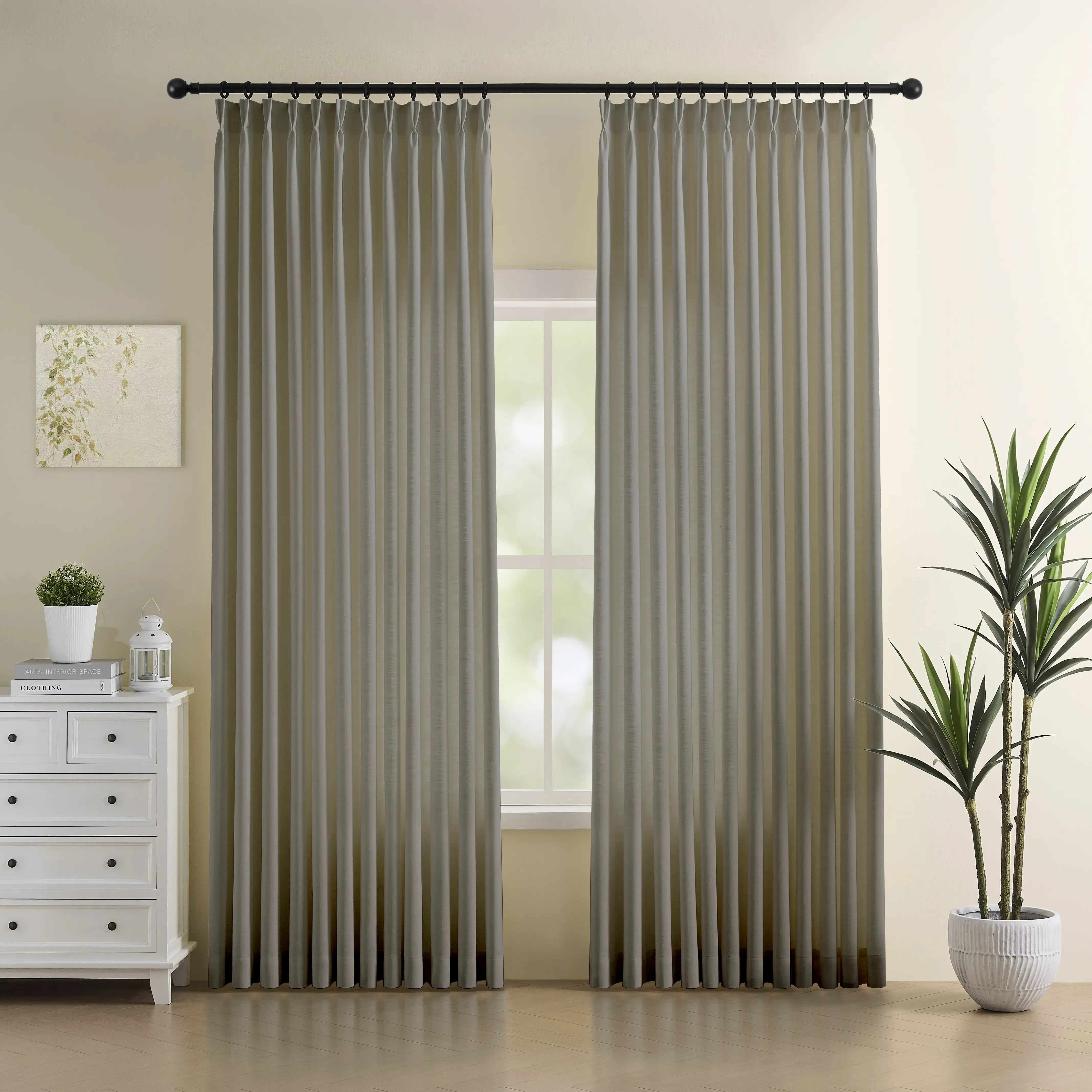 Custom Blackout Linen Curtain for an Elegant Linen Drapery with a Refined Look