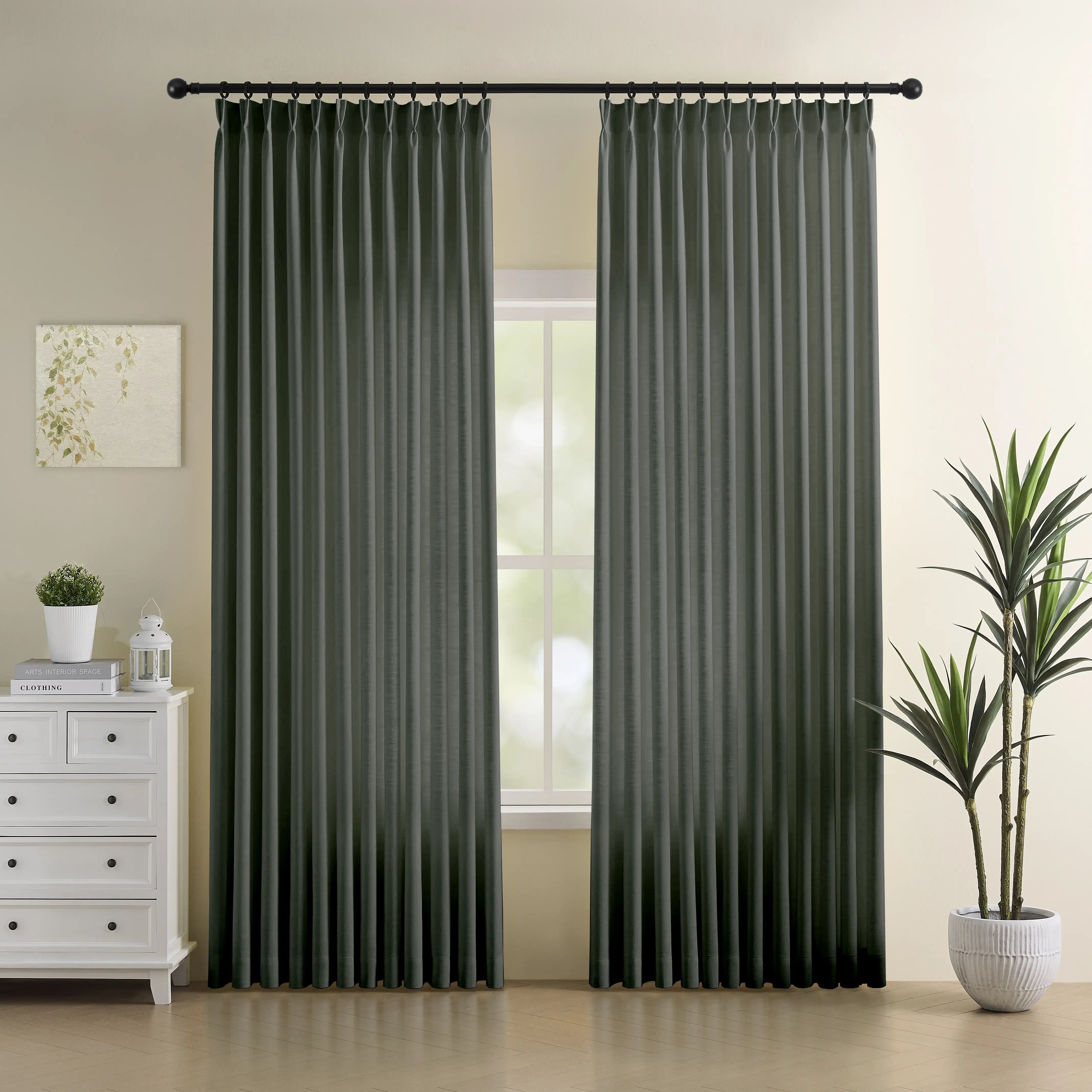Custom Blackout Linen Curtain for an Elegant Linen Drapery with a Refined Look