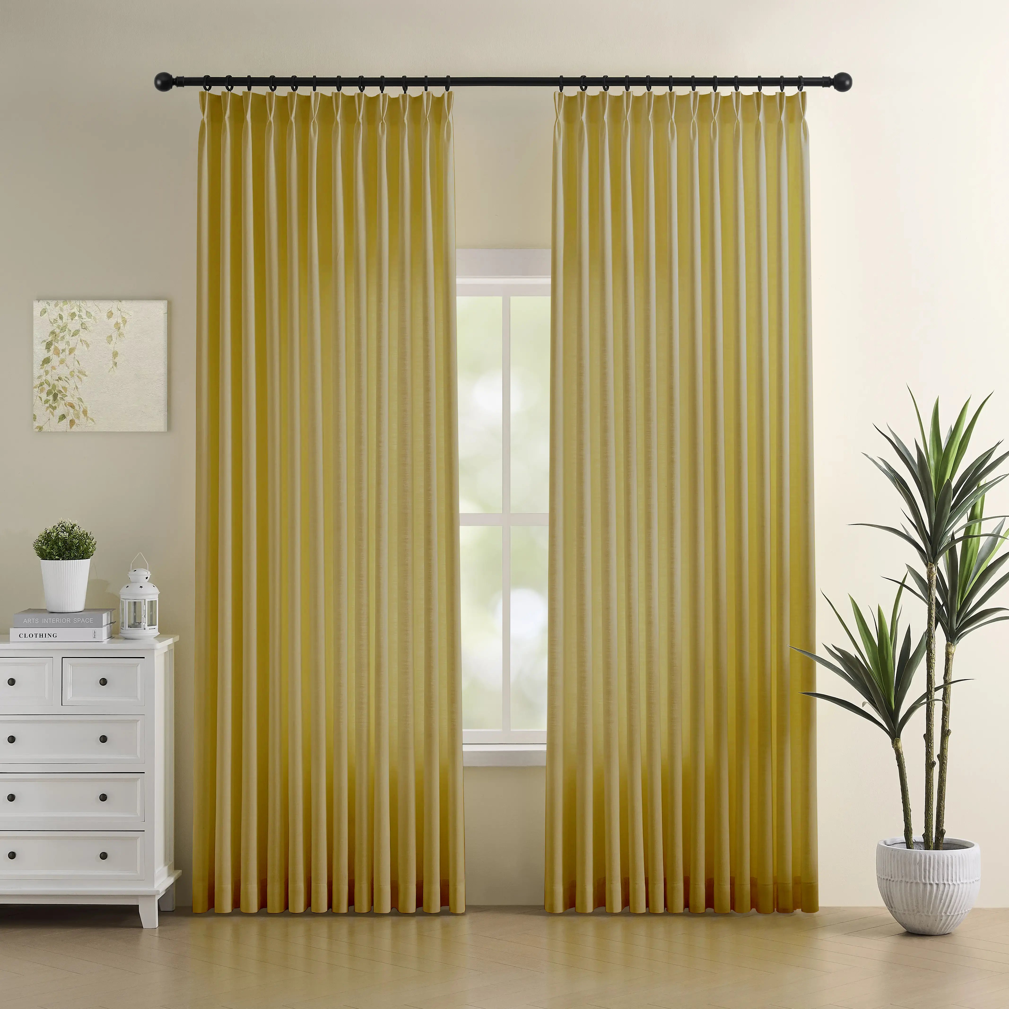 Custom Blackout Linen Curtain for an Elegant Linen Drapery with a Refined Look