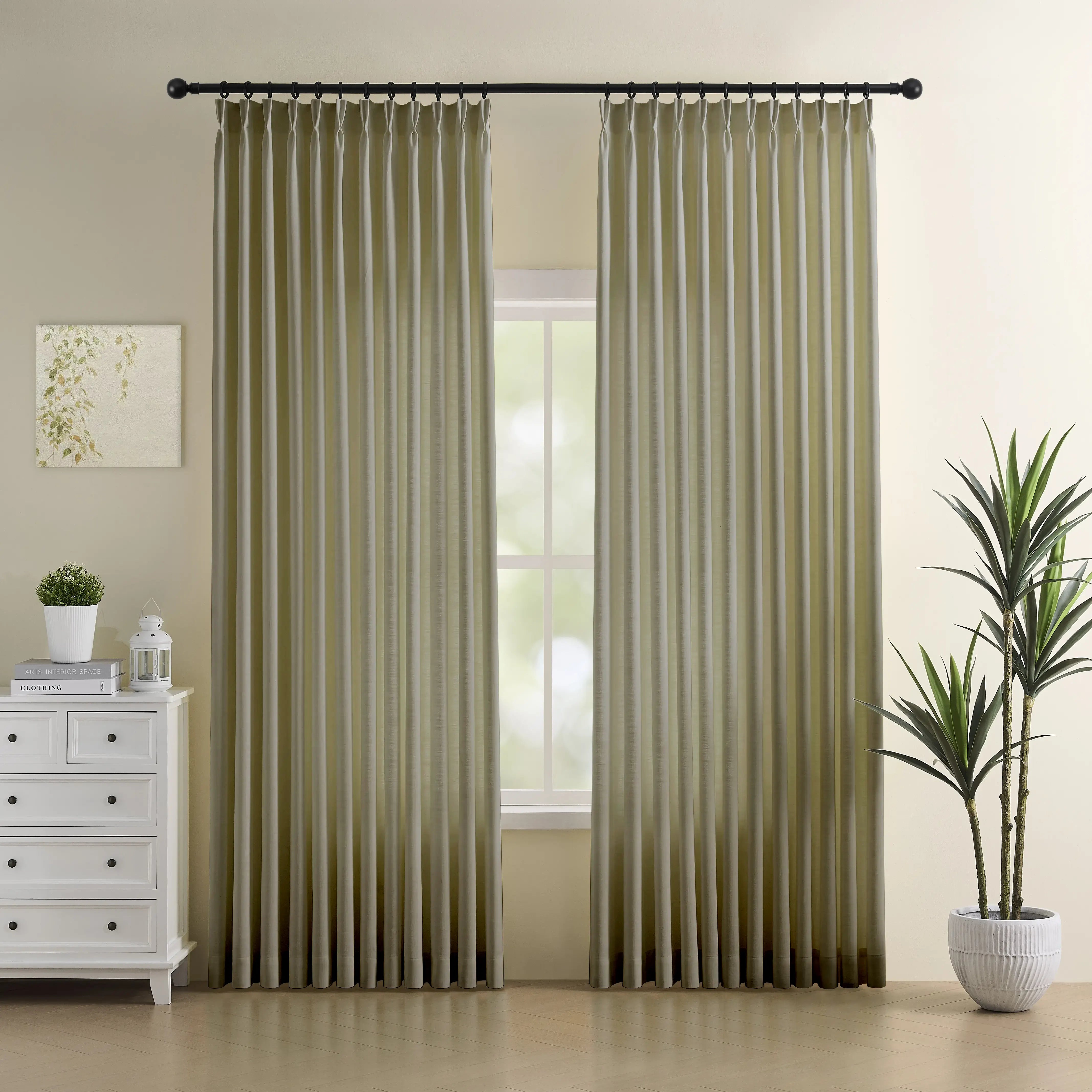 Custom Blackout Linen Curtain for an Elegant Linen Drapery with a Refined Look