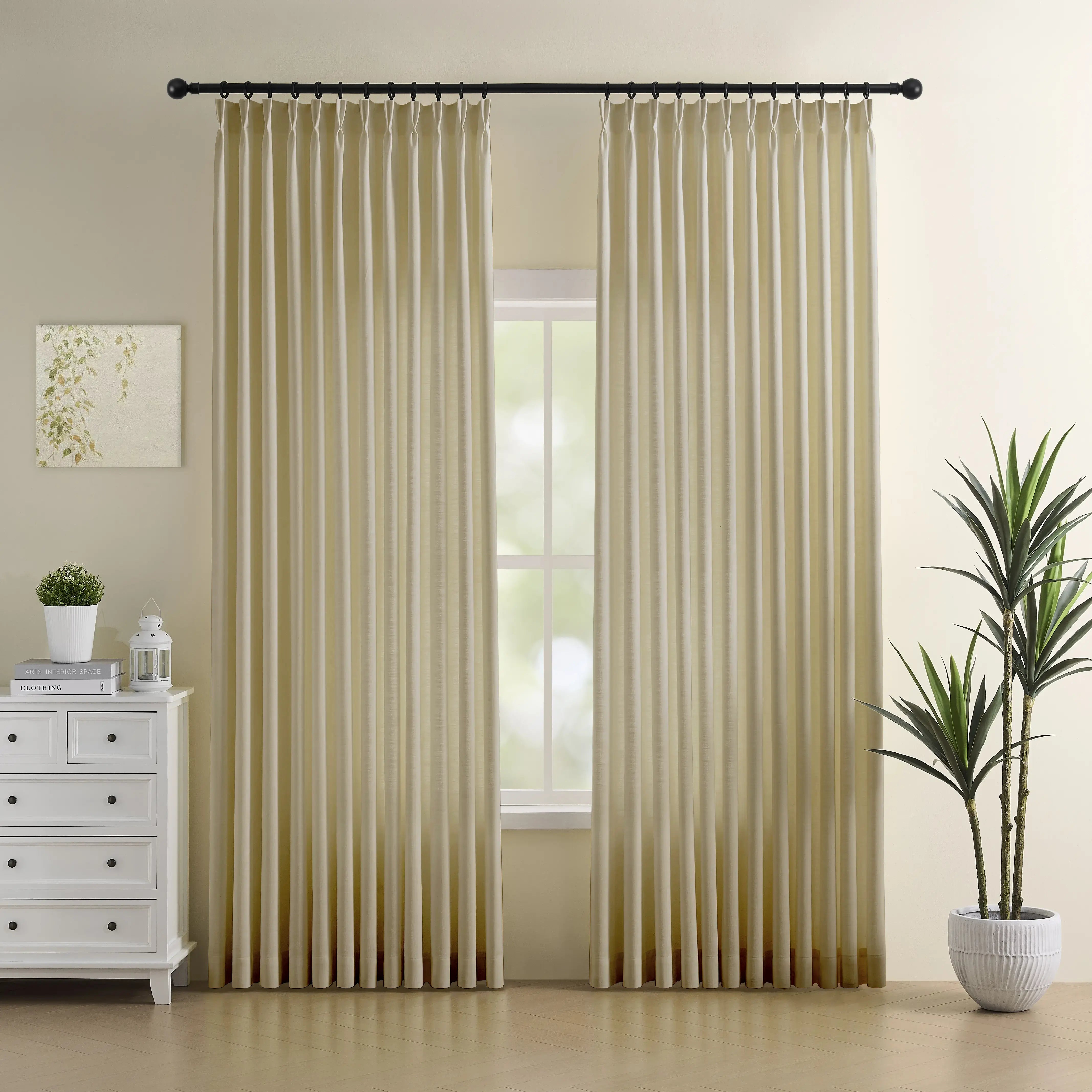 Custom Blackout Linen Curtain for an Elegant Linen Drapery with a Refined Look