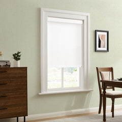 Custom Linen Look 100% Blackout Roller Shades|Custom Size Blackout/Thermal