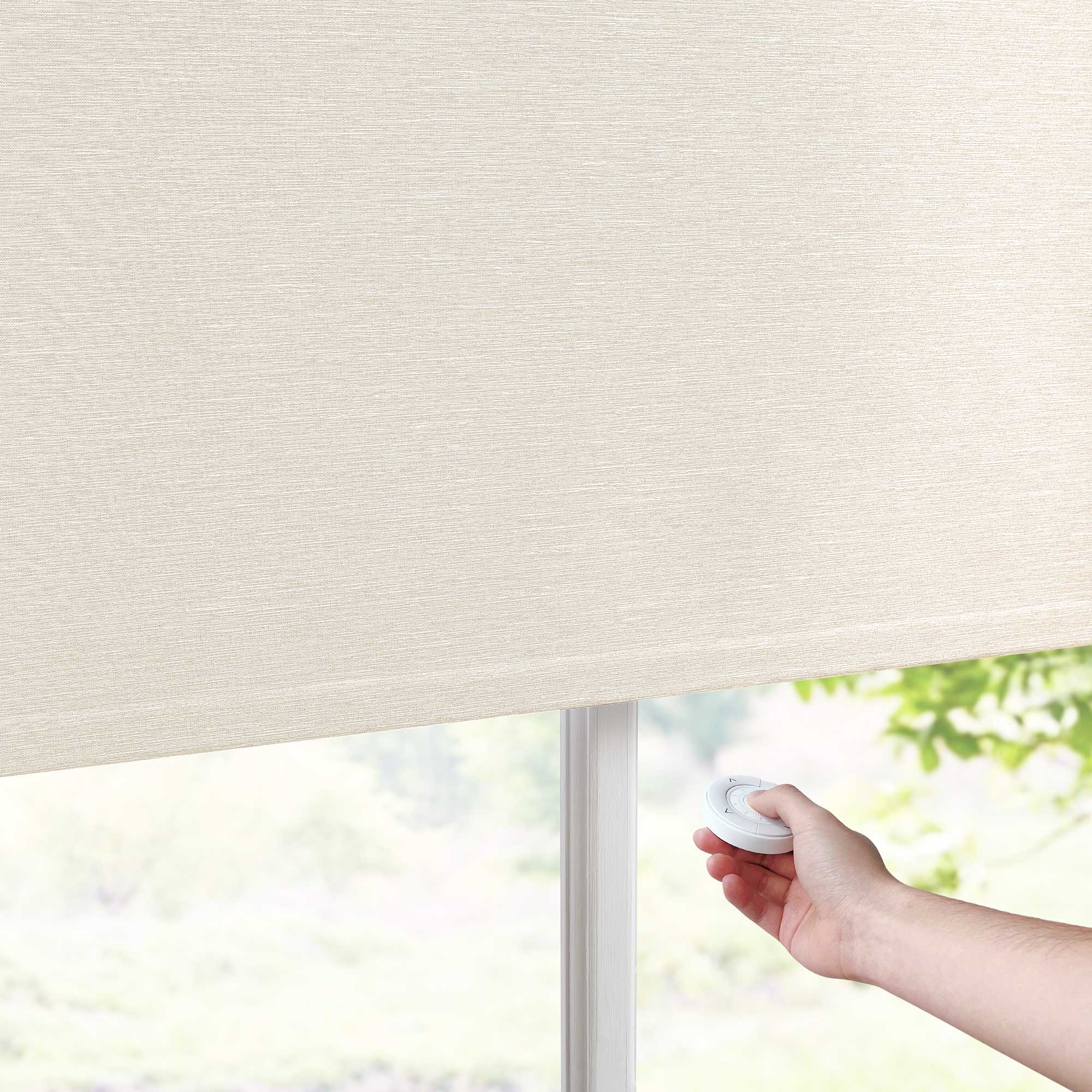 Custom Linen Look 100% Blackout Roller Shades|Custom Size Blackout/Thermal