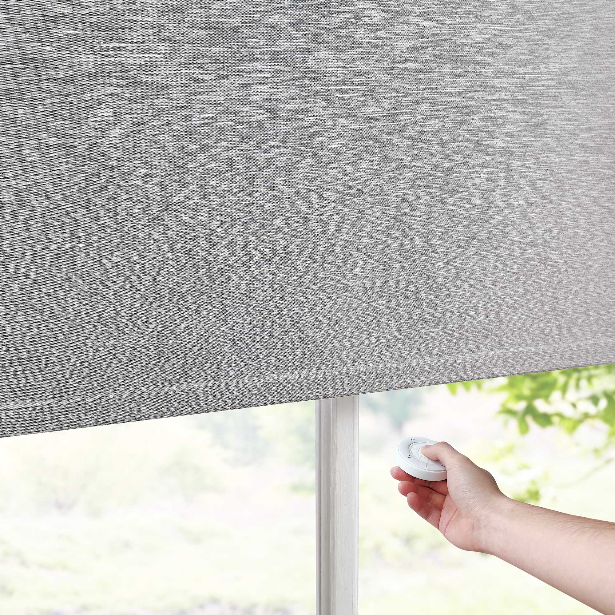 Custom Linen Look 100% Blackout Roller Shades|Custom Size Blackout/Thermal