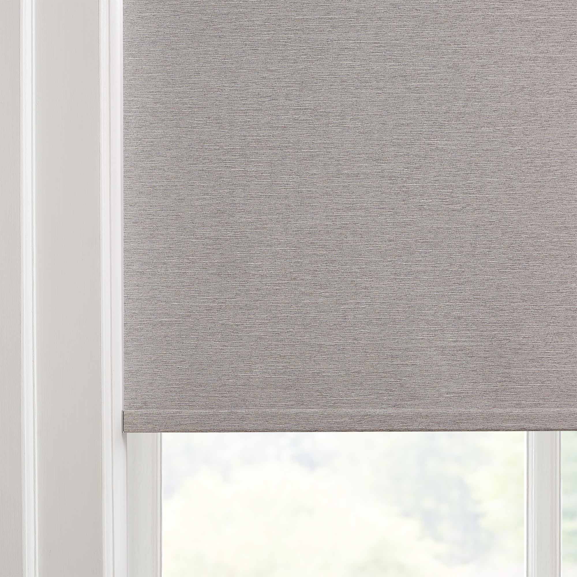 Custom Linen Look 100% Blackout Roller Shades|Custom Size Blackout/Thermal