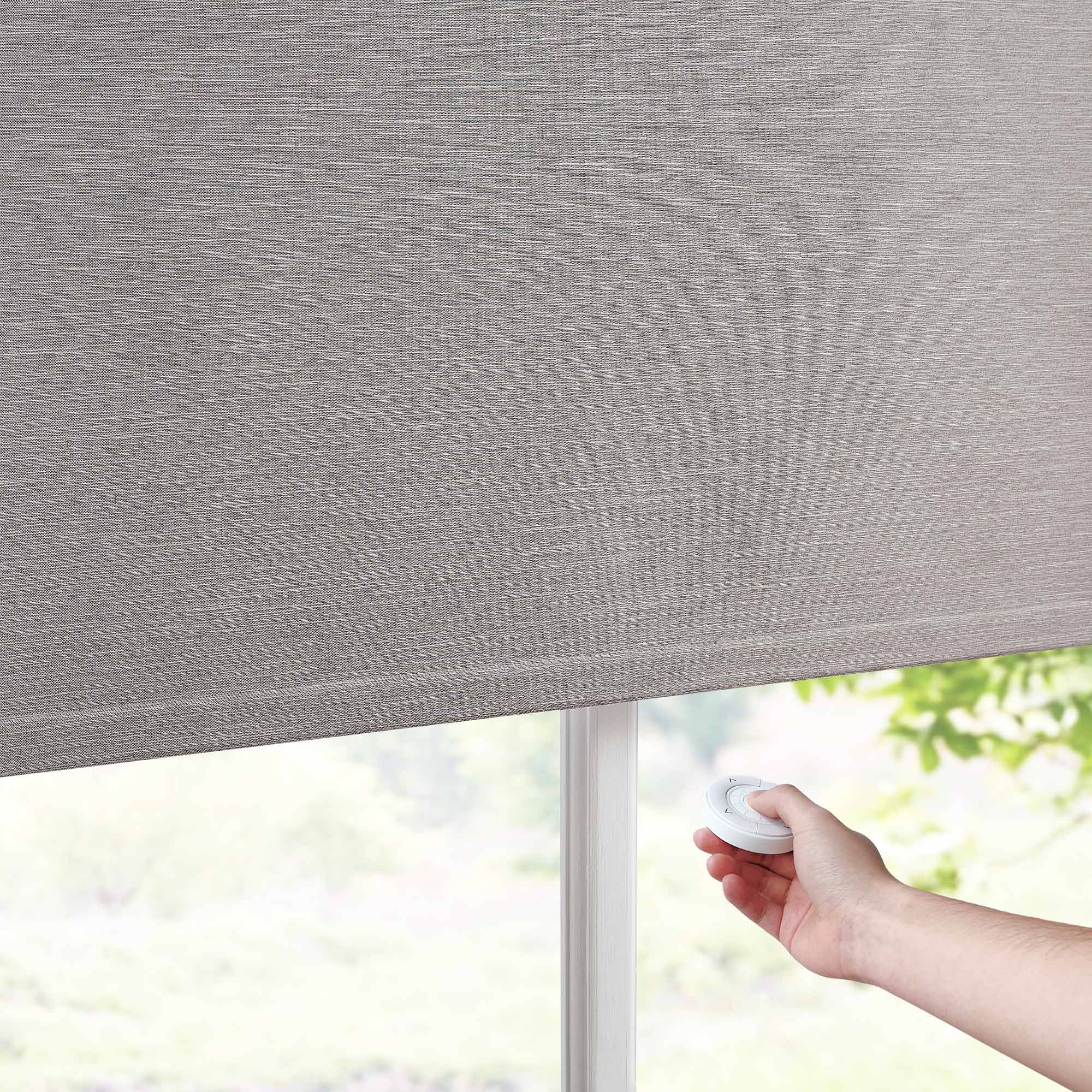 Custom Linen Look 100% Blackout Roller Shades|Custom Size Blackout/Thermal