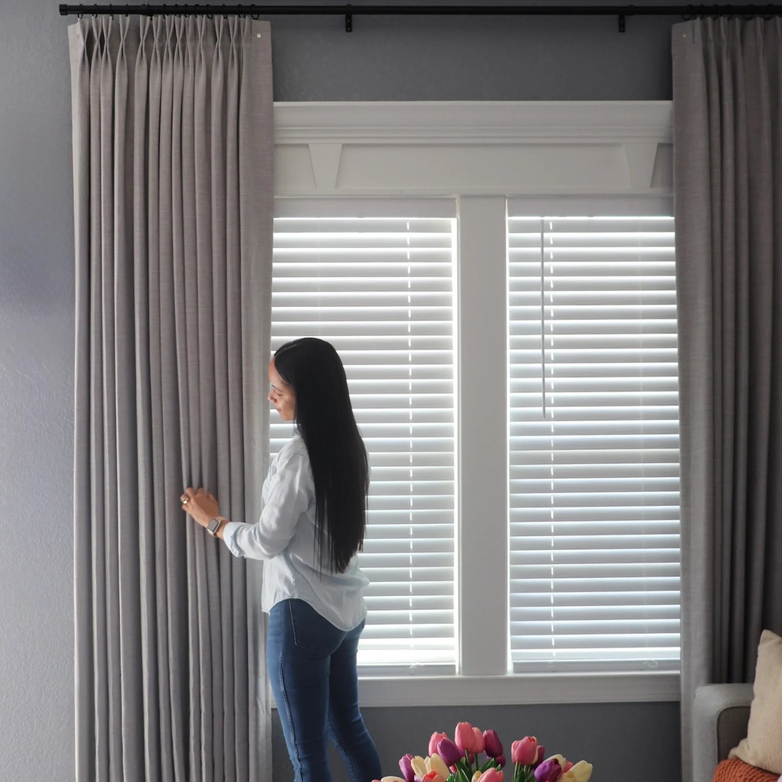 CurtainUK Custom Linen-Blend Curtains – Elegant Luxurious Drapes Tailored for Every Room