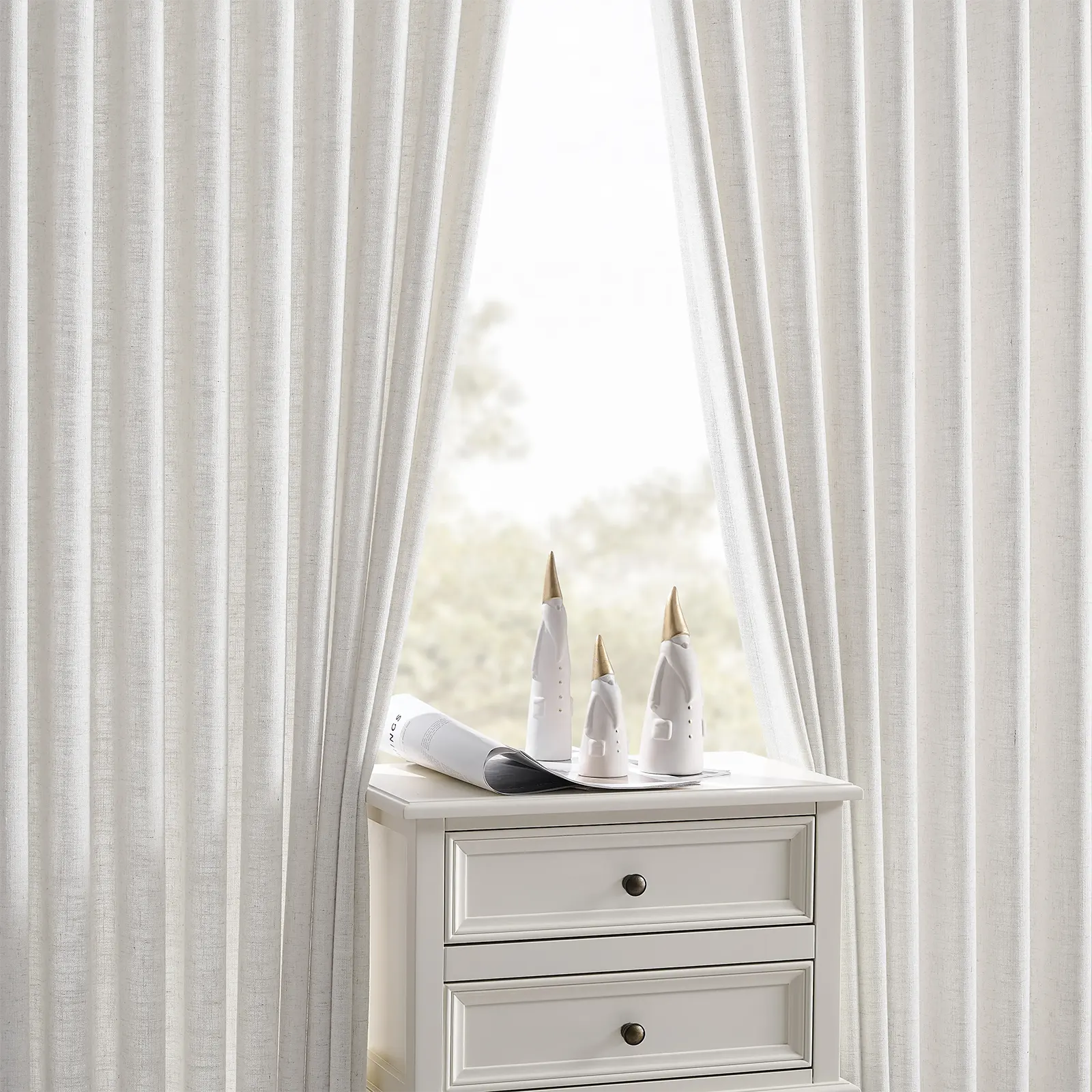CurtainUK Custom Linen-Blend Curtains – Elegant Luxurious Drapes Tailored for Every Room