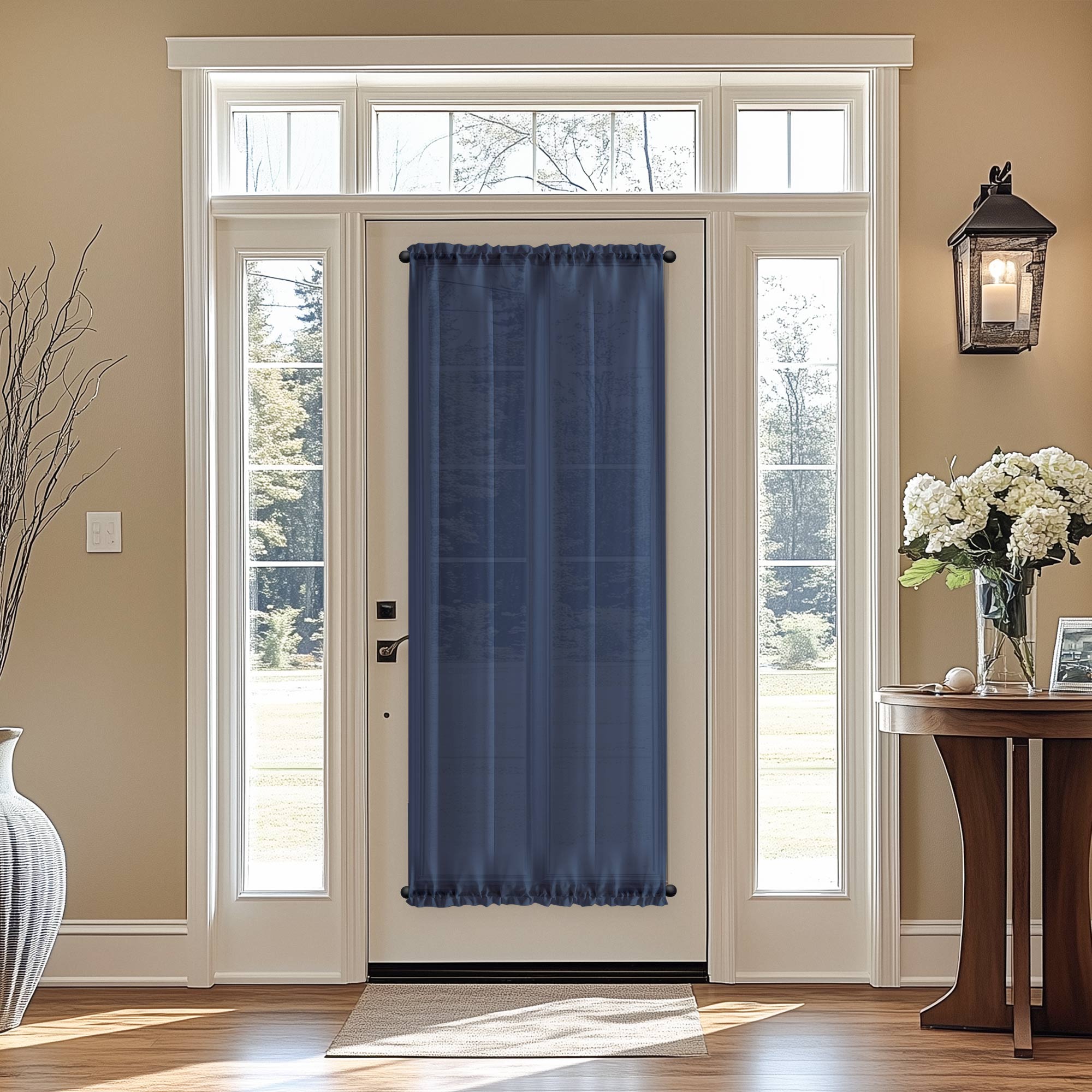 Custom Semi Sheer Door Curtains