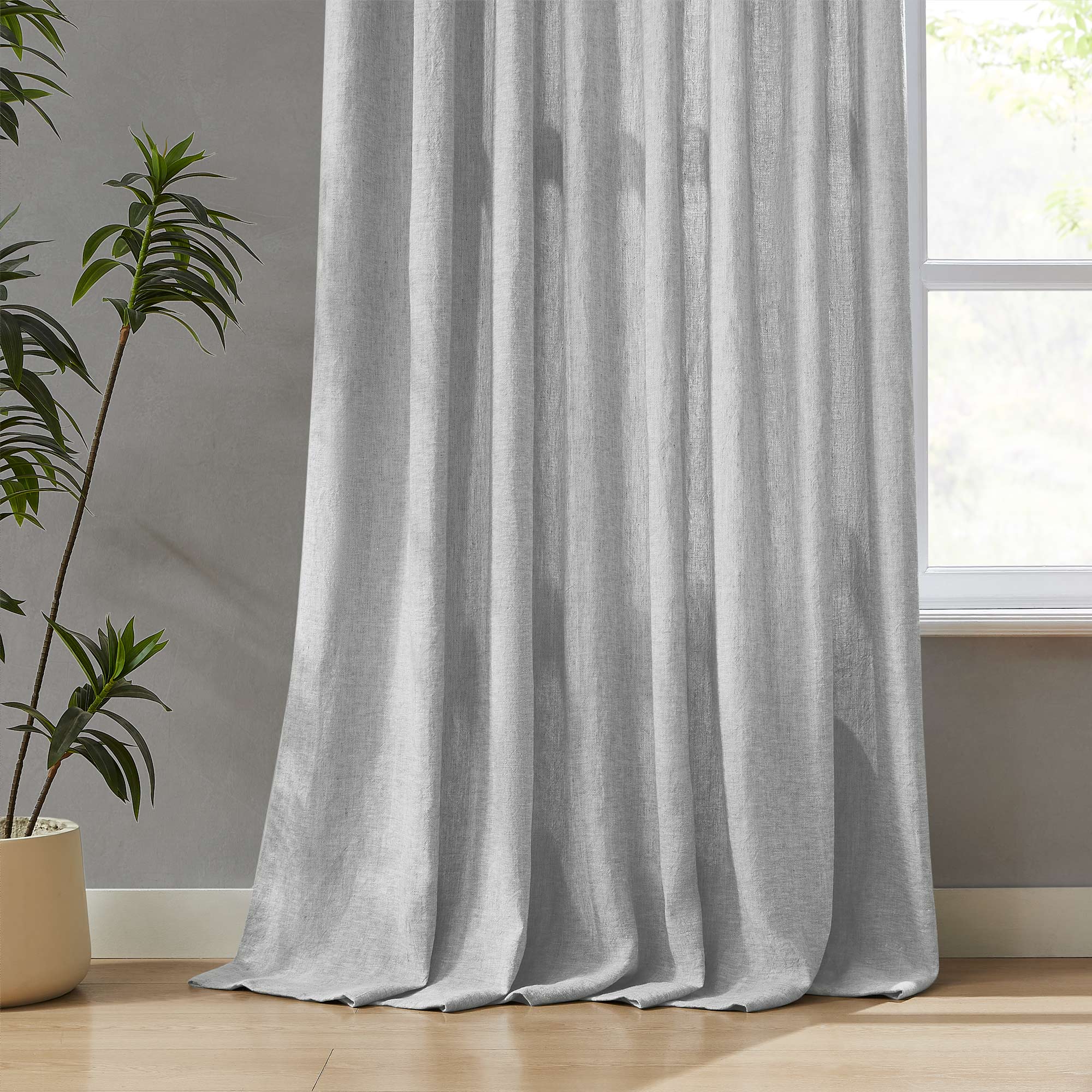 Custom Heavy 100% Blackout Linen Curtains