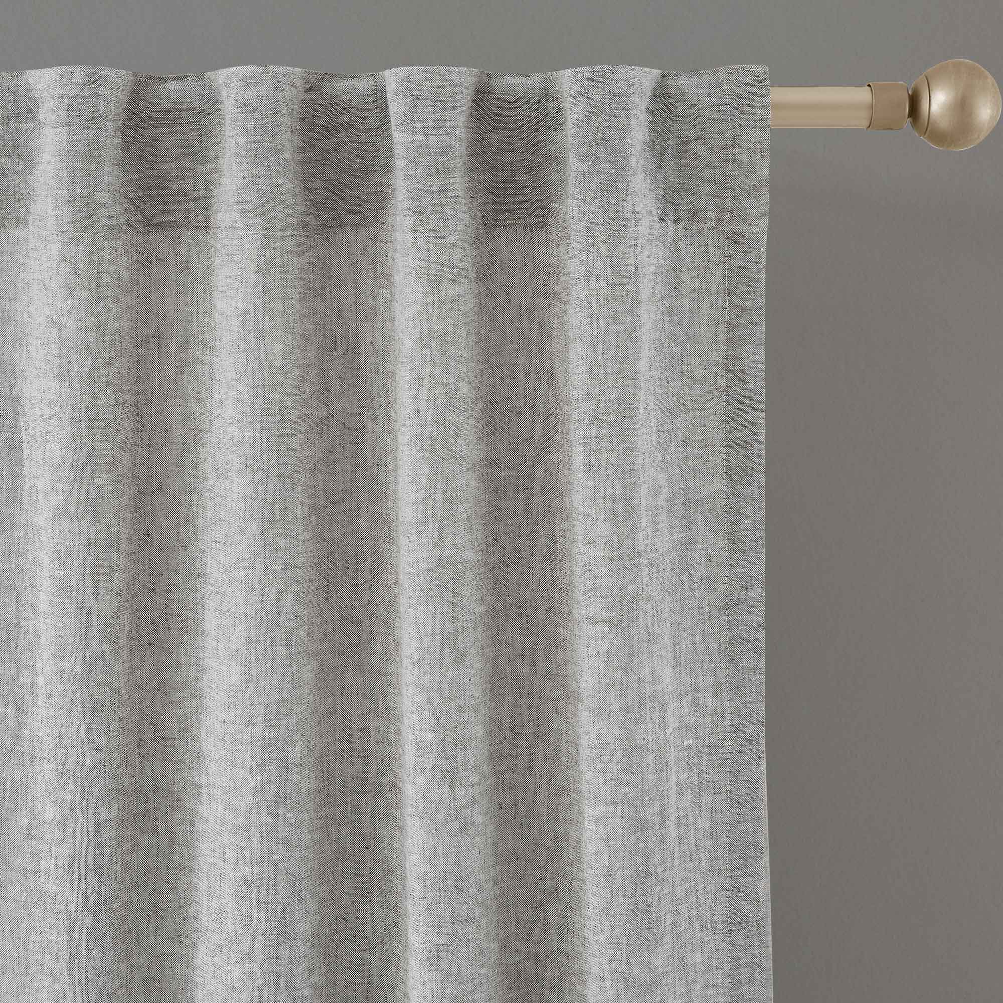 Custom Heavy 100% Blackout Linen Curtains