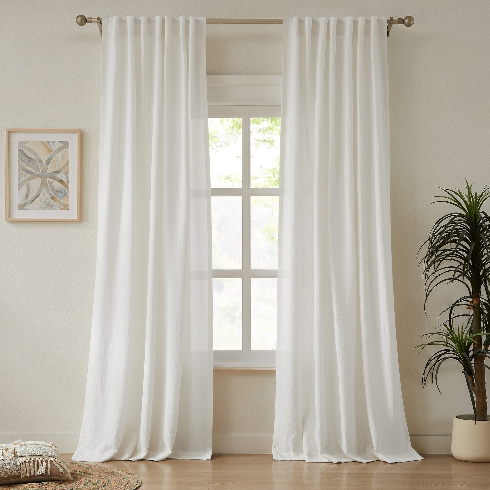 Custom Heavy 100% Blackout Linen Curtains