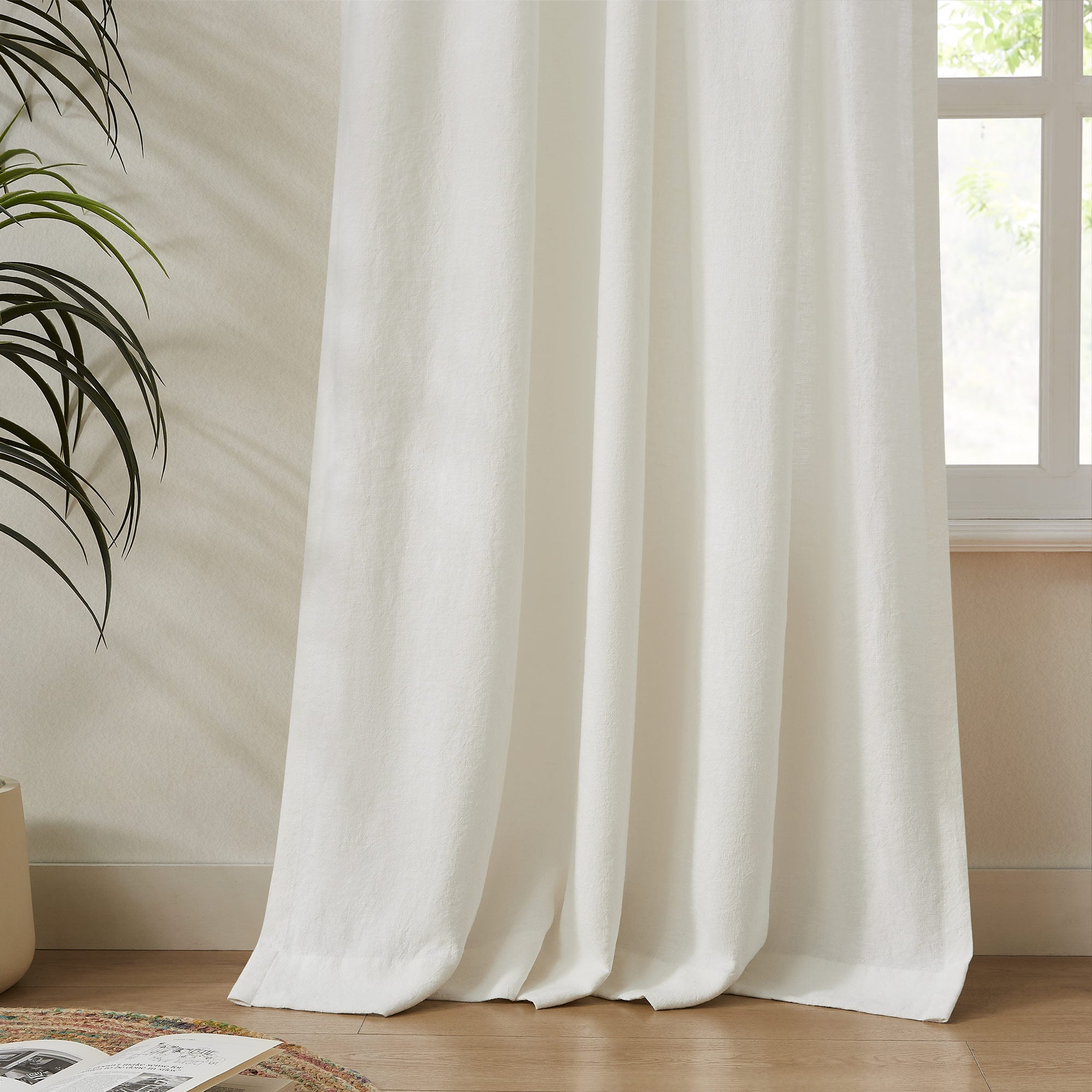 Custom Heavy 100% Blackout Linen Curtains