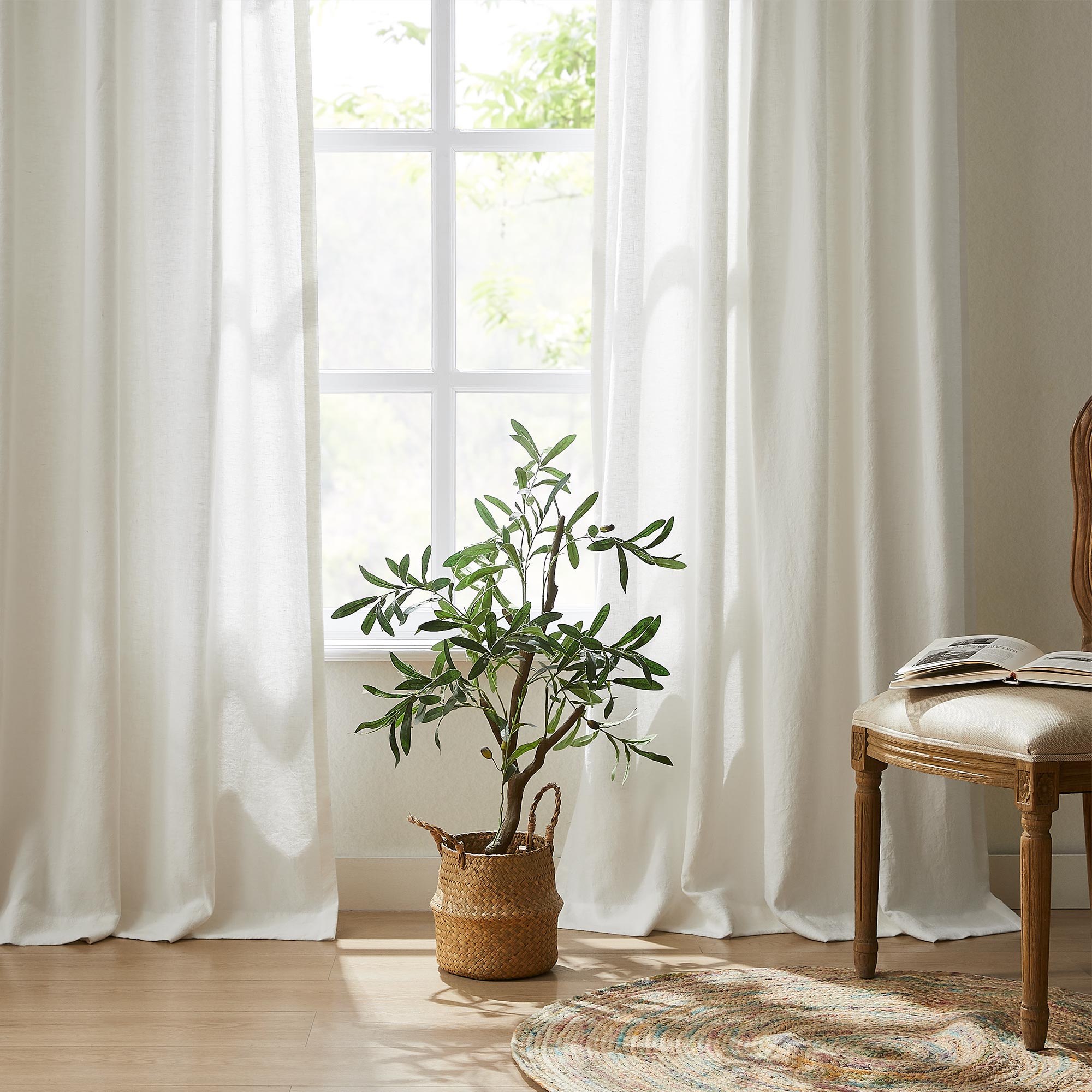 Custom Heavy 100% Blackout Linen Curtains