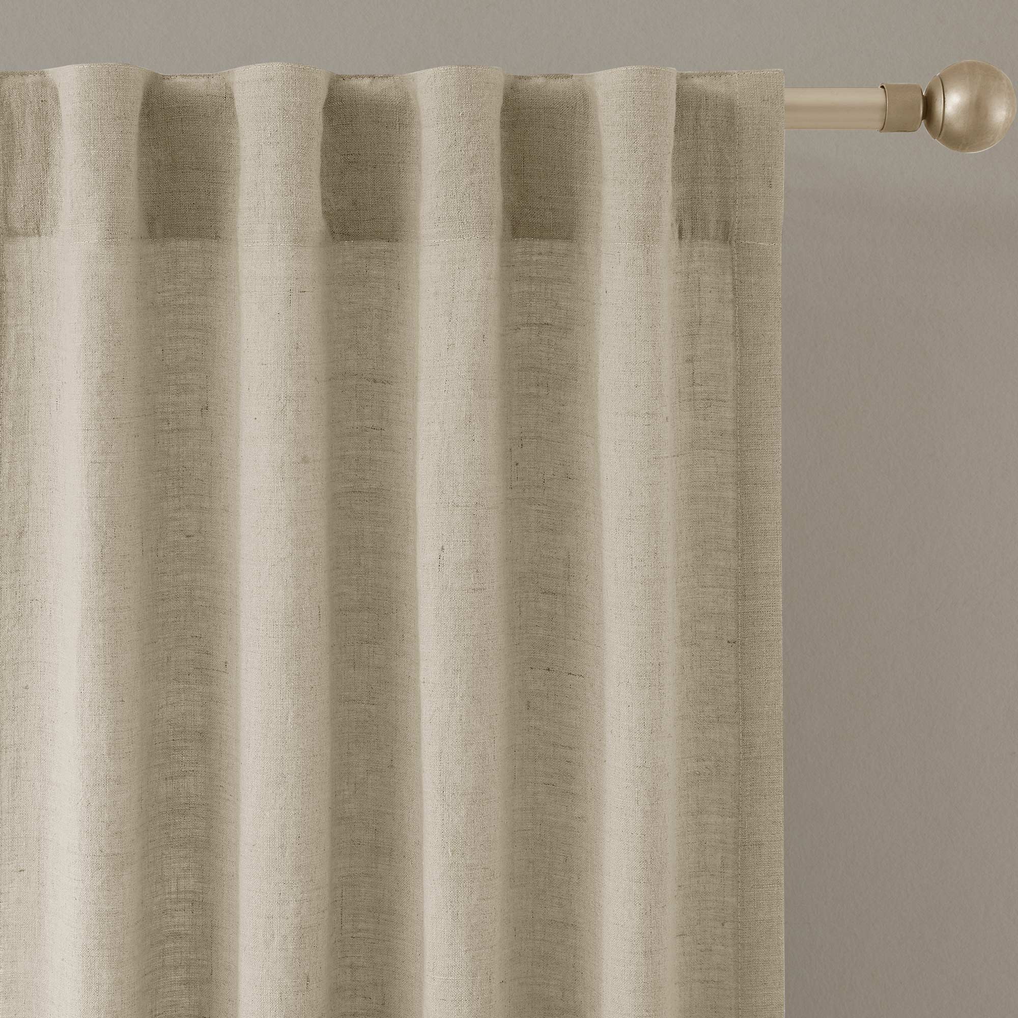 Custom Heavy 100% Blackout Linen Curtains