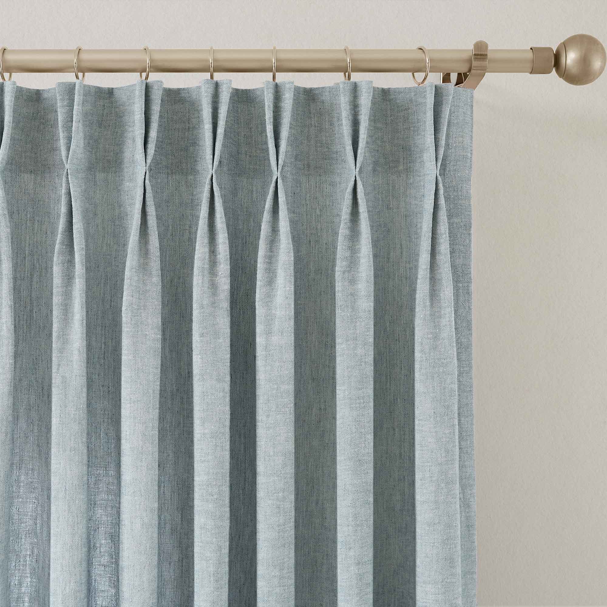 Custom Heavy 100% Blackout Linen Curtains