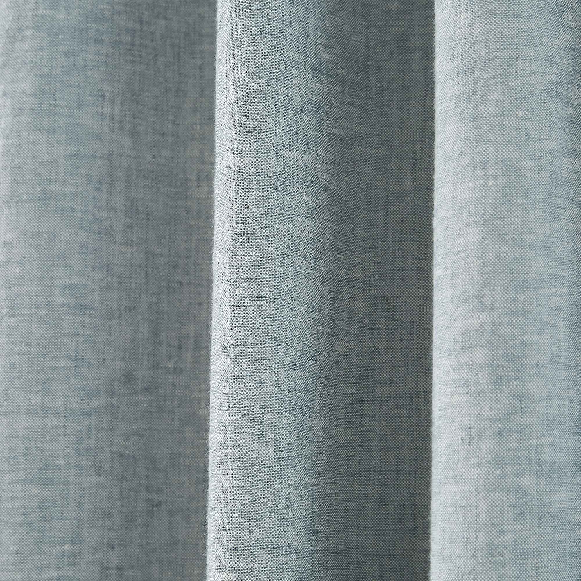 Custom Heavy 100% Blackout Linen Curtains