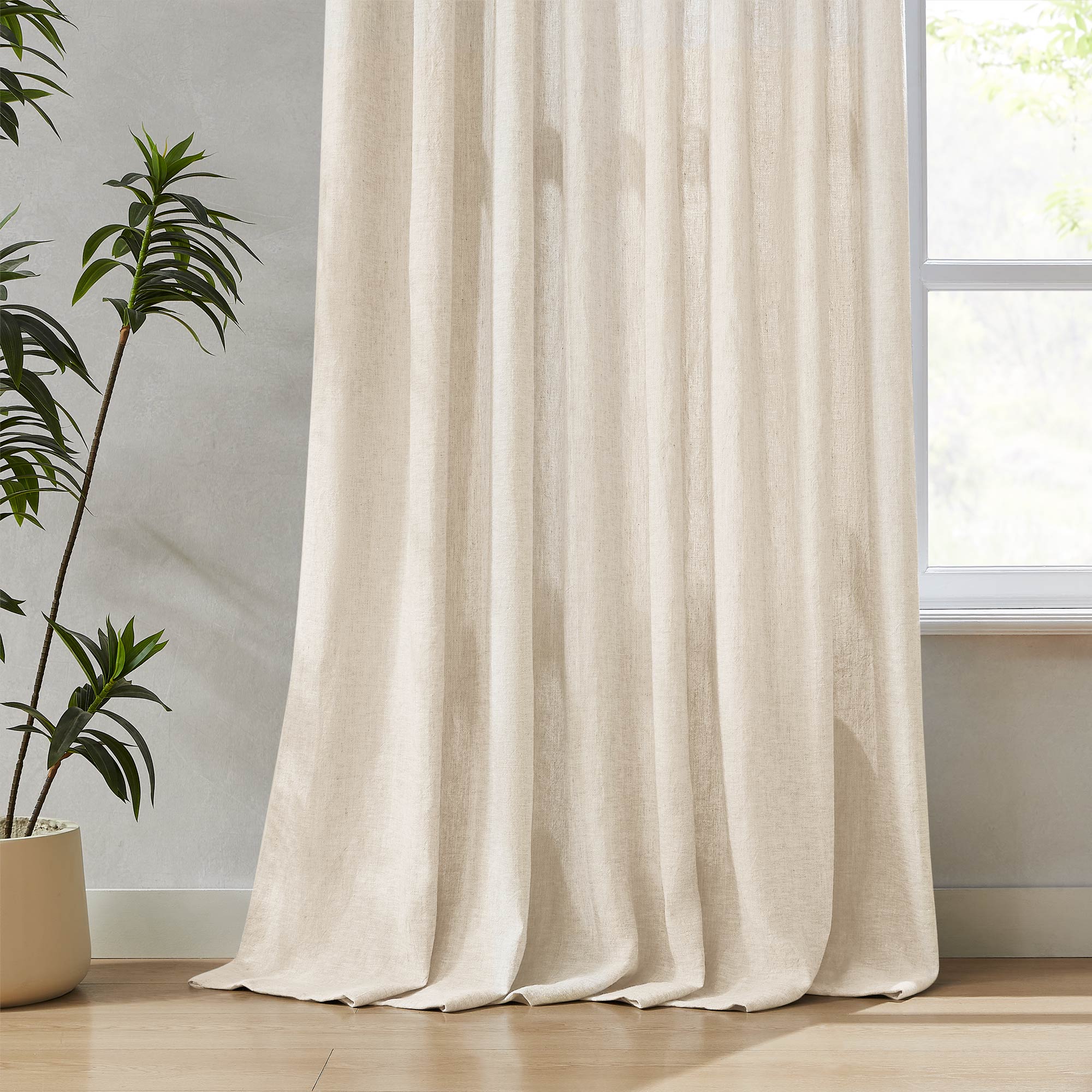 Custom Heavy 100% Blackout Linen Curtains
