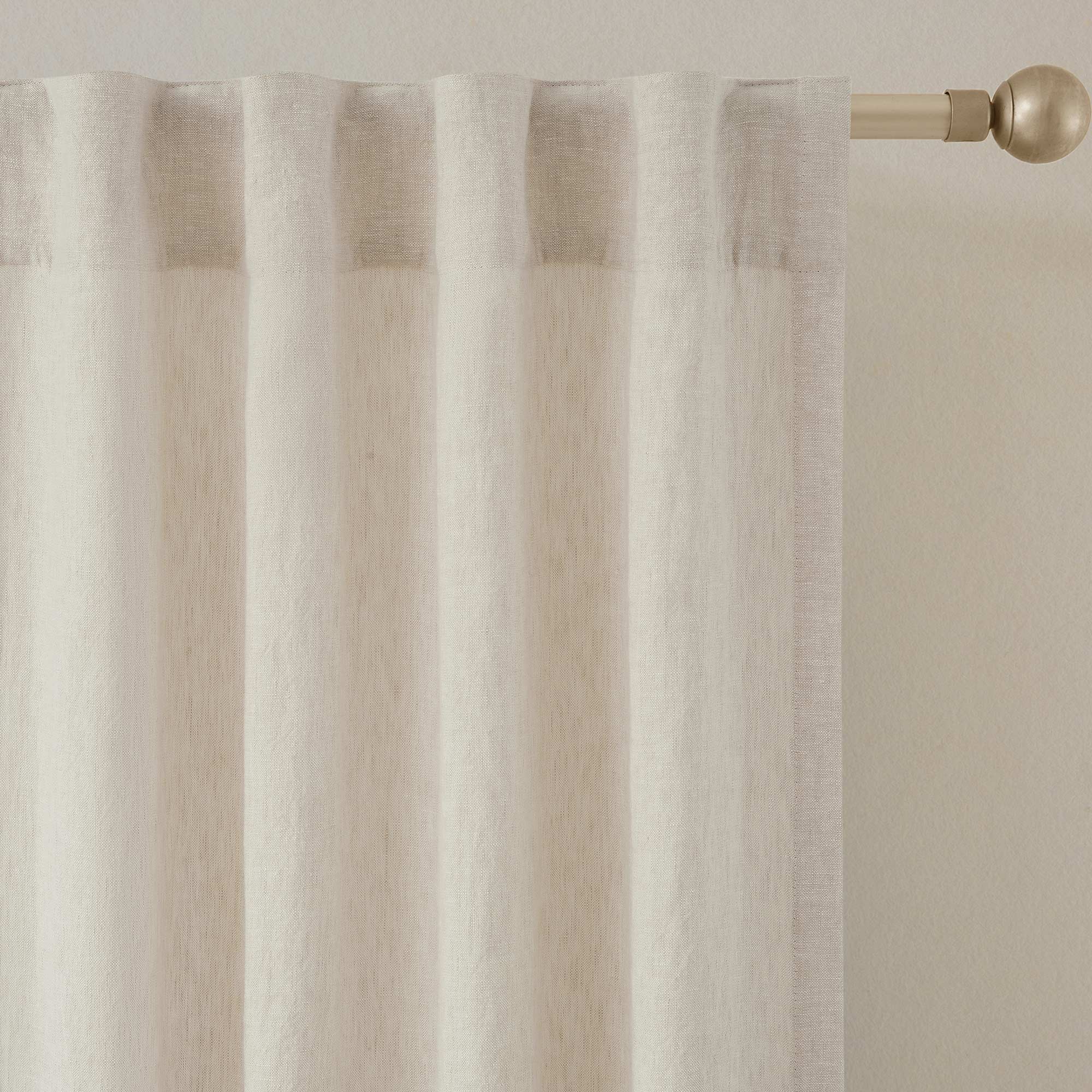 Custom Heavy 100% Blackout Linen Curtains