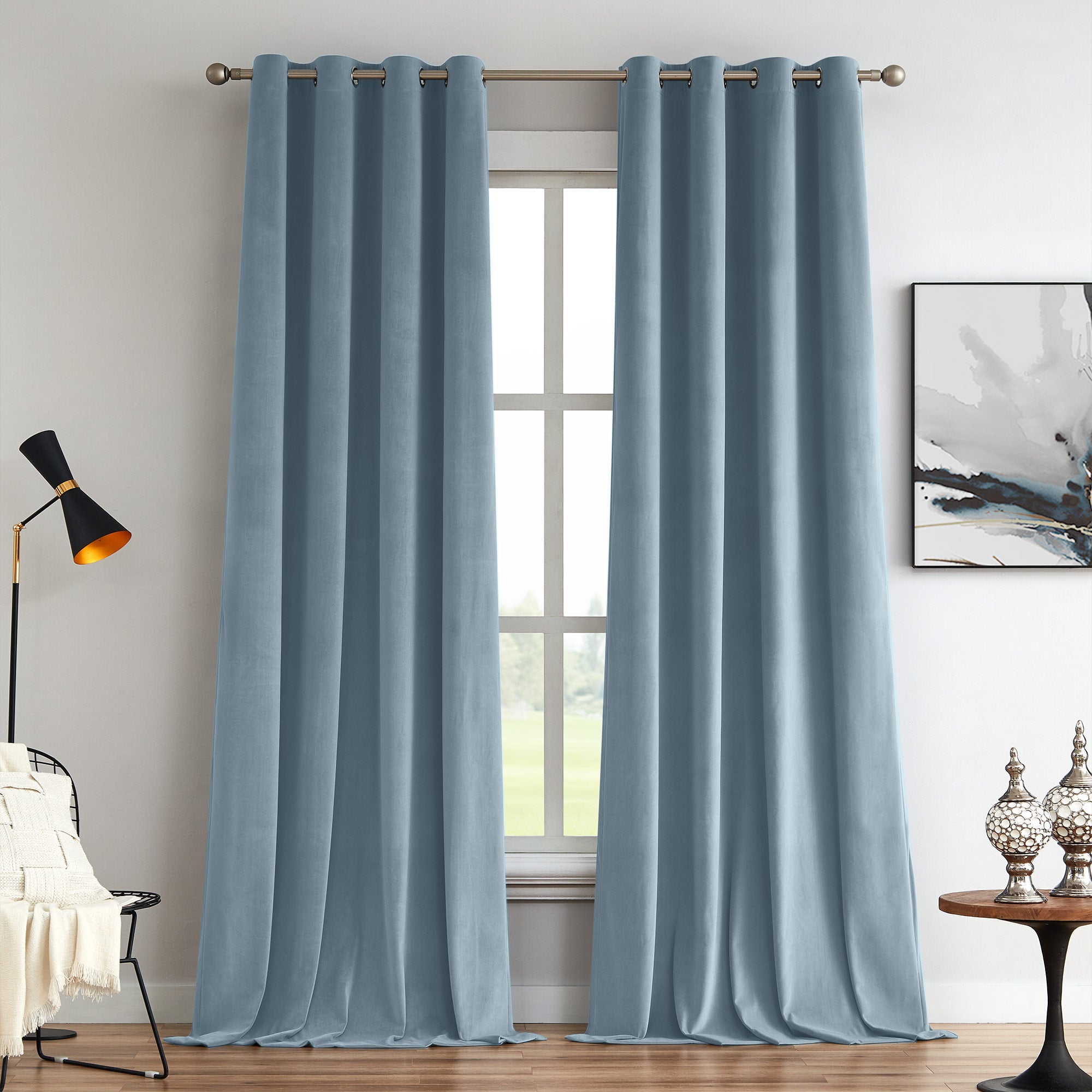 Custom Soft Blackout Velvet Curtains | Luxury Light-Filtering Bedroom Drapes