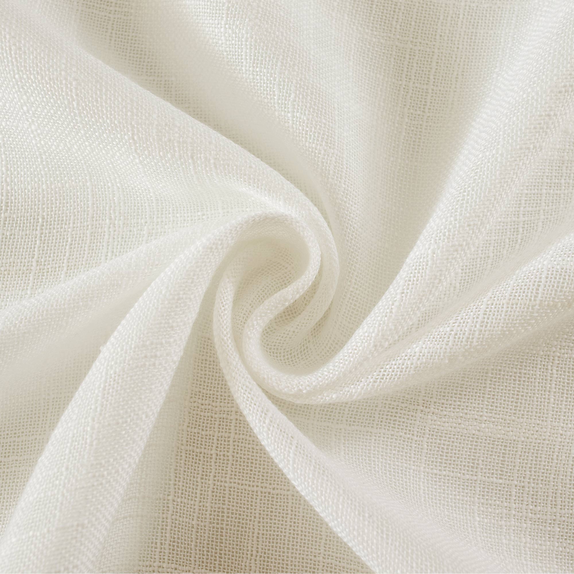 Custom Flora Linen Semi Sheer Curtains