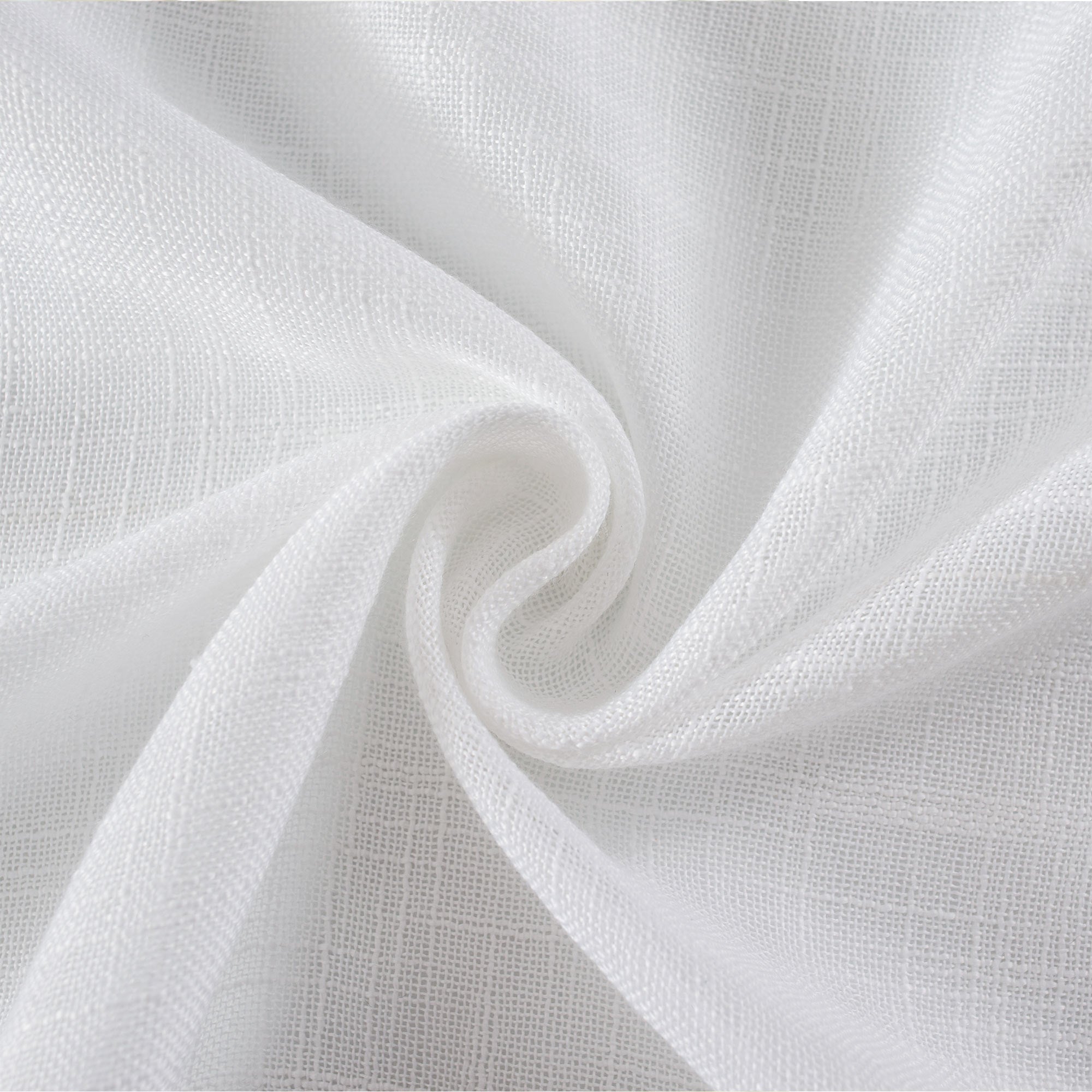 Custom Flora Linen Semi Sheer Curtains