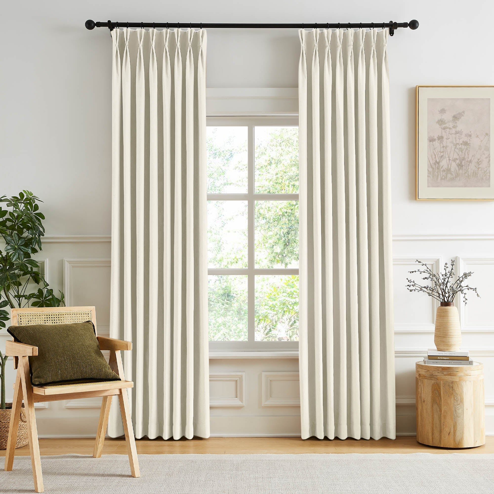 Custom Herringbone Texture Blackout Curtains