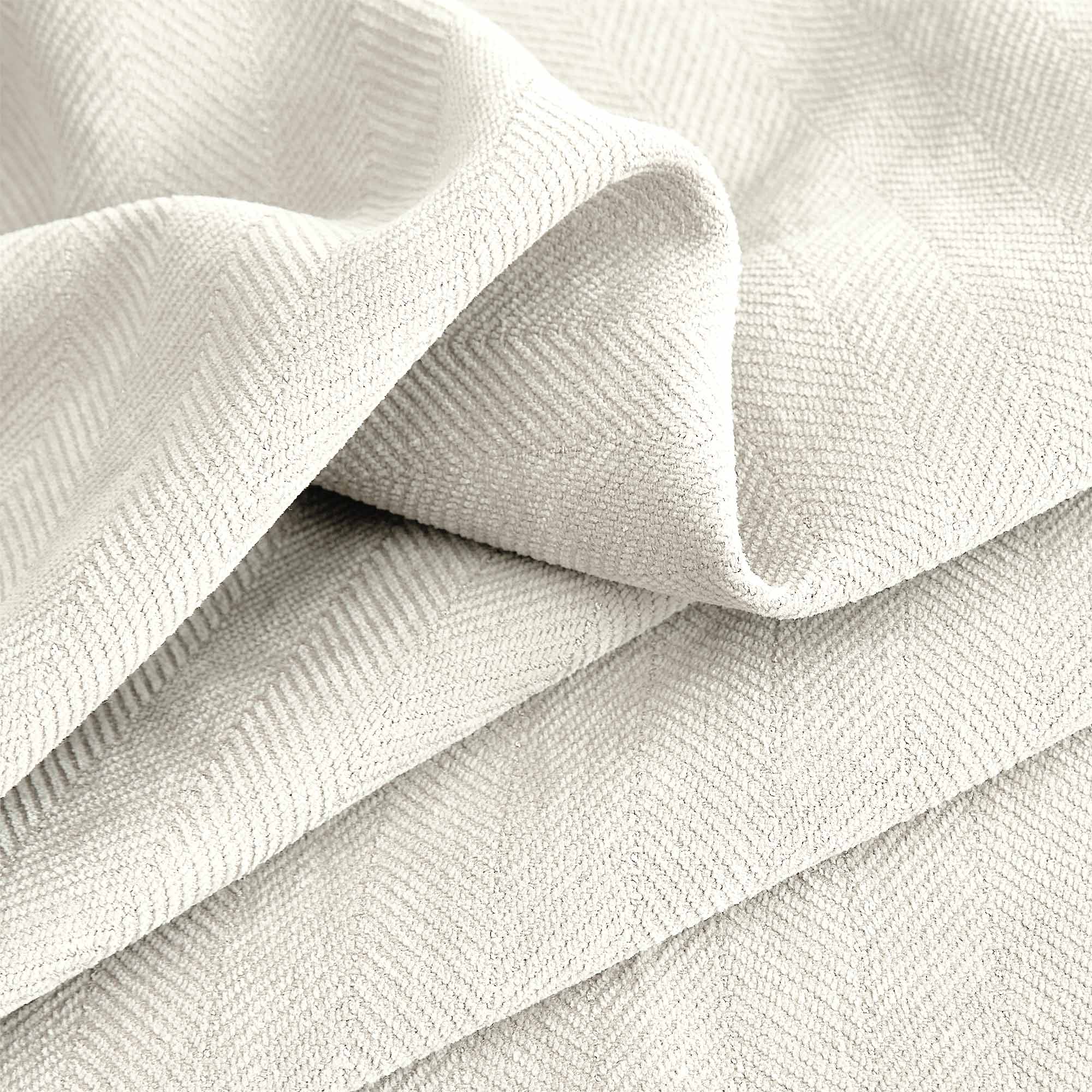 Custom Herringbone Texture Blackout Curtains