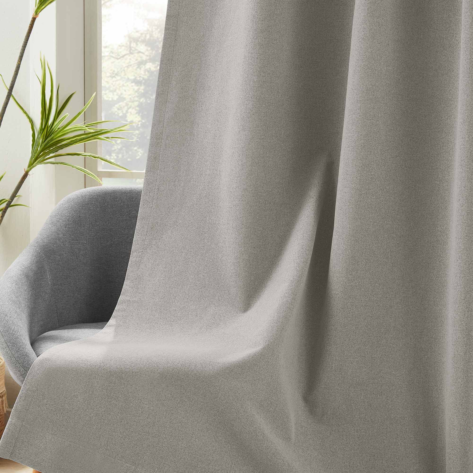 Linen Look 100% Blackout Curtains