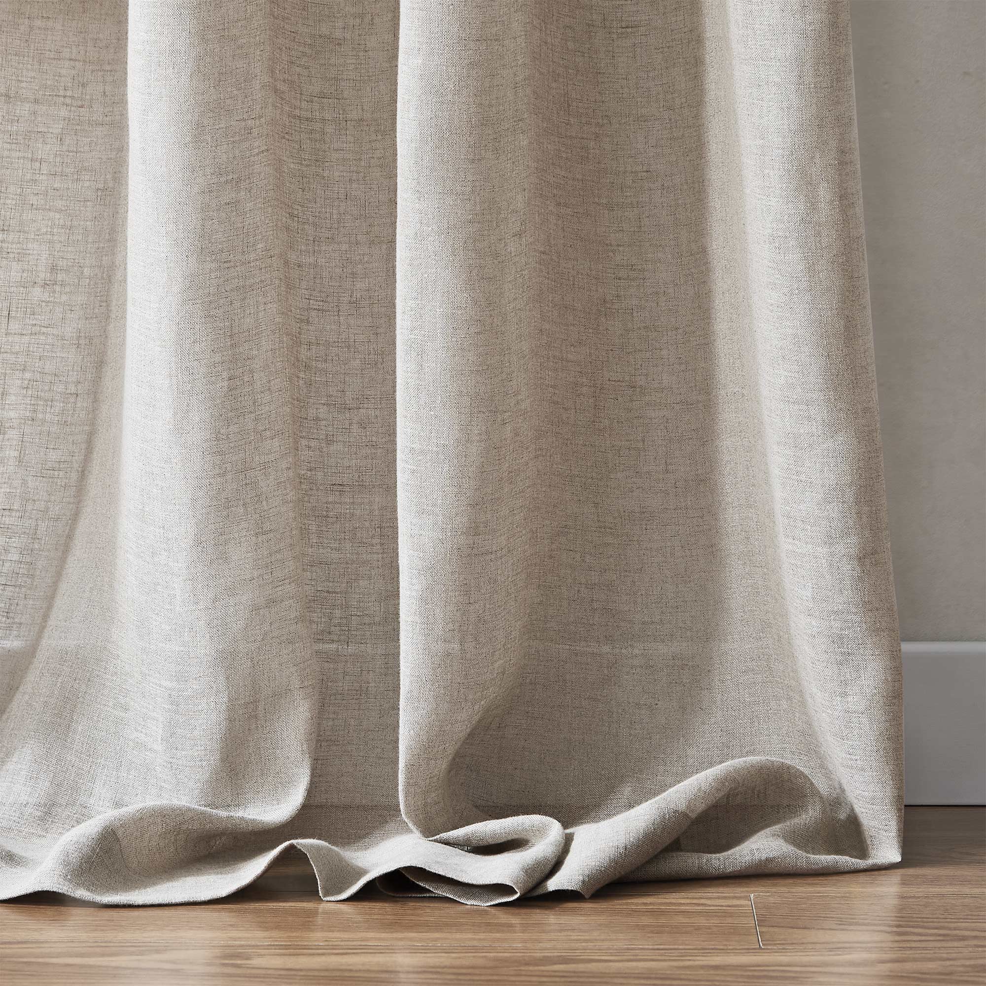 Custom Belgian Linen Semi Sheer Curtains