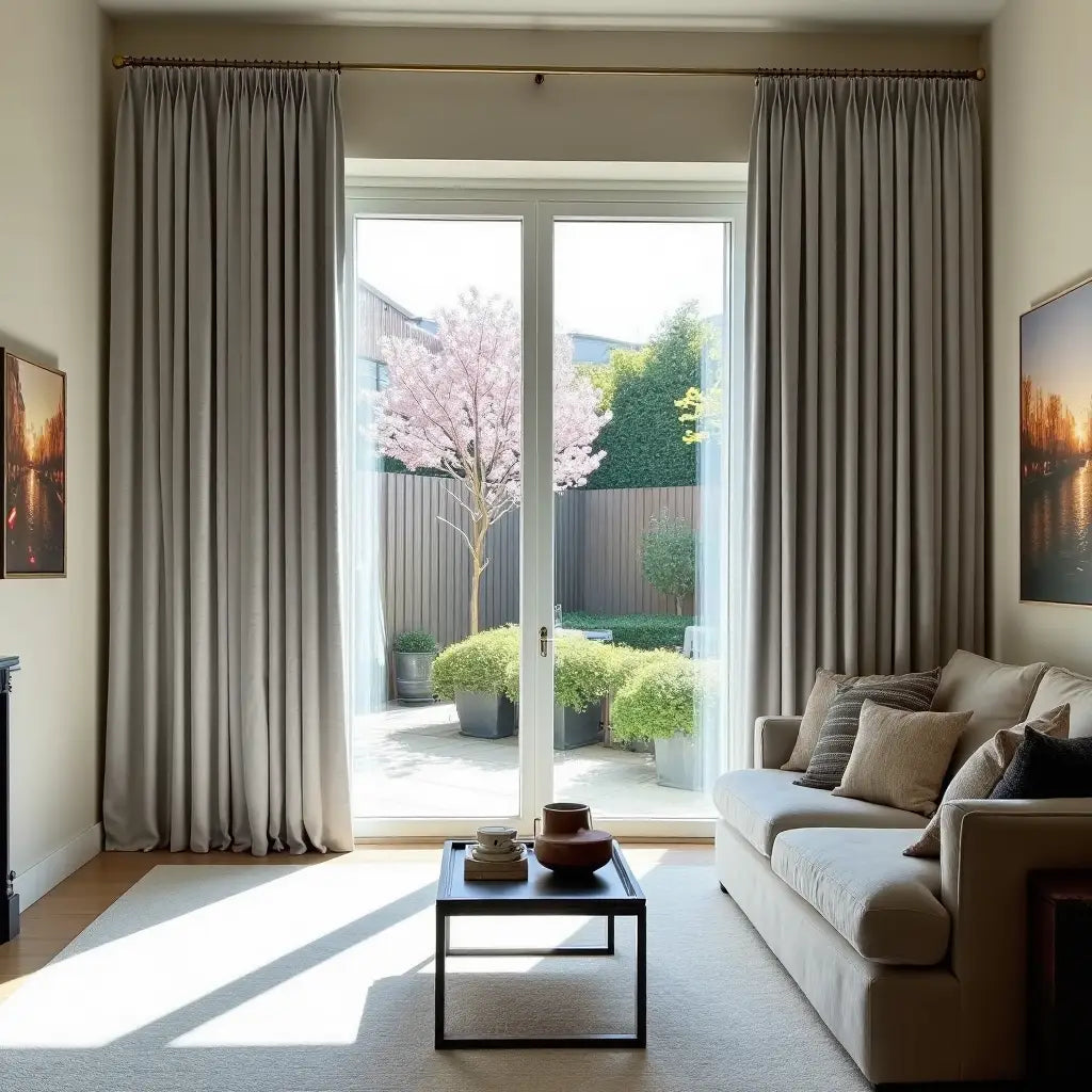 CurtainUK Custom Blackout Linen Curtains – Elegant Light-Blocking Drapes for Living Room & Bedroom