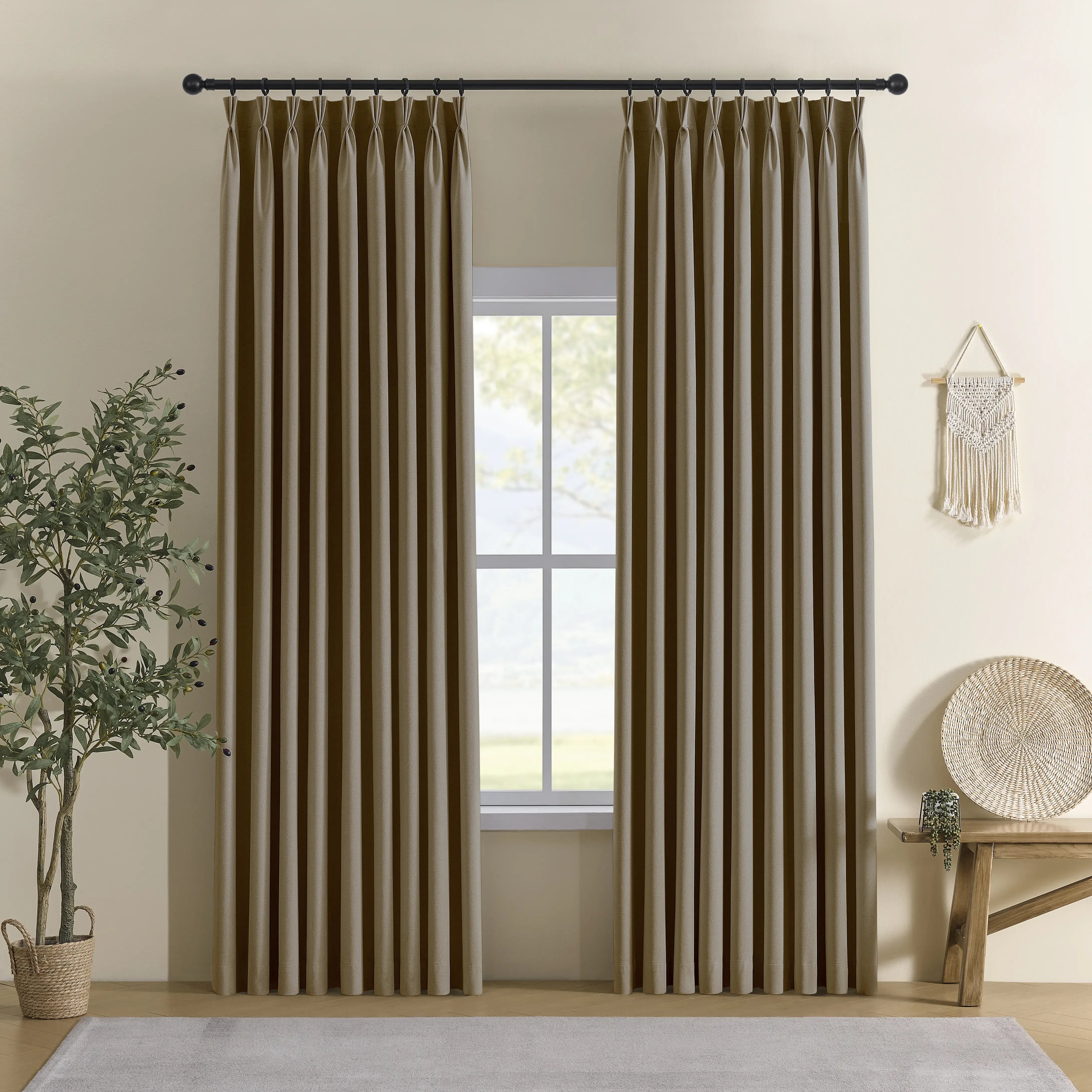 Custom Blackout Linen Curtain for an Elegant Linen Drapery with a Refined Look