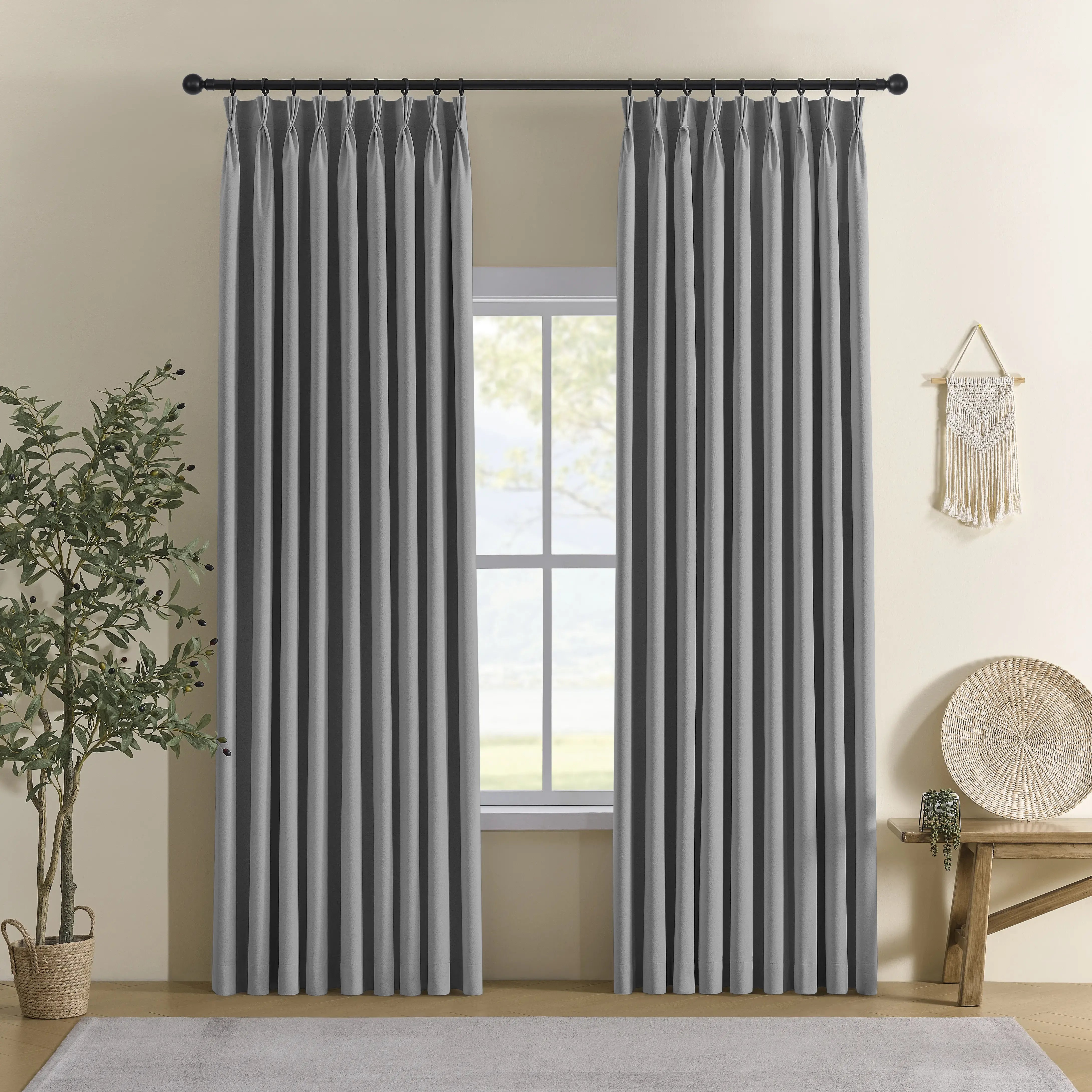 Custom Blackout Linen Curtain for an Elegant Linen Drapery with a Refined Look