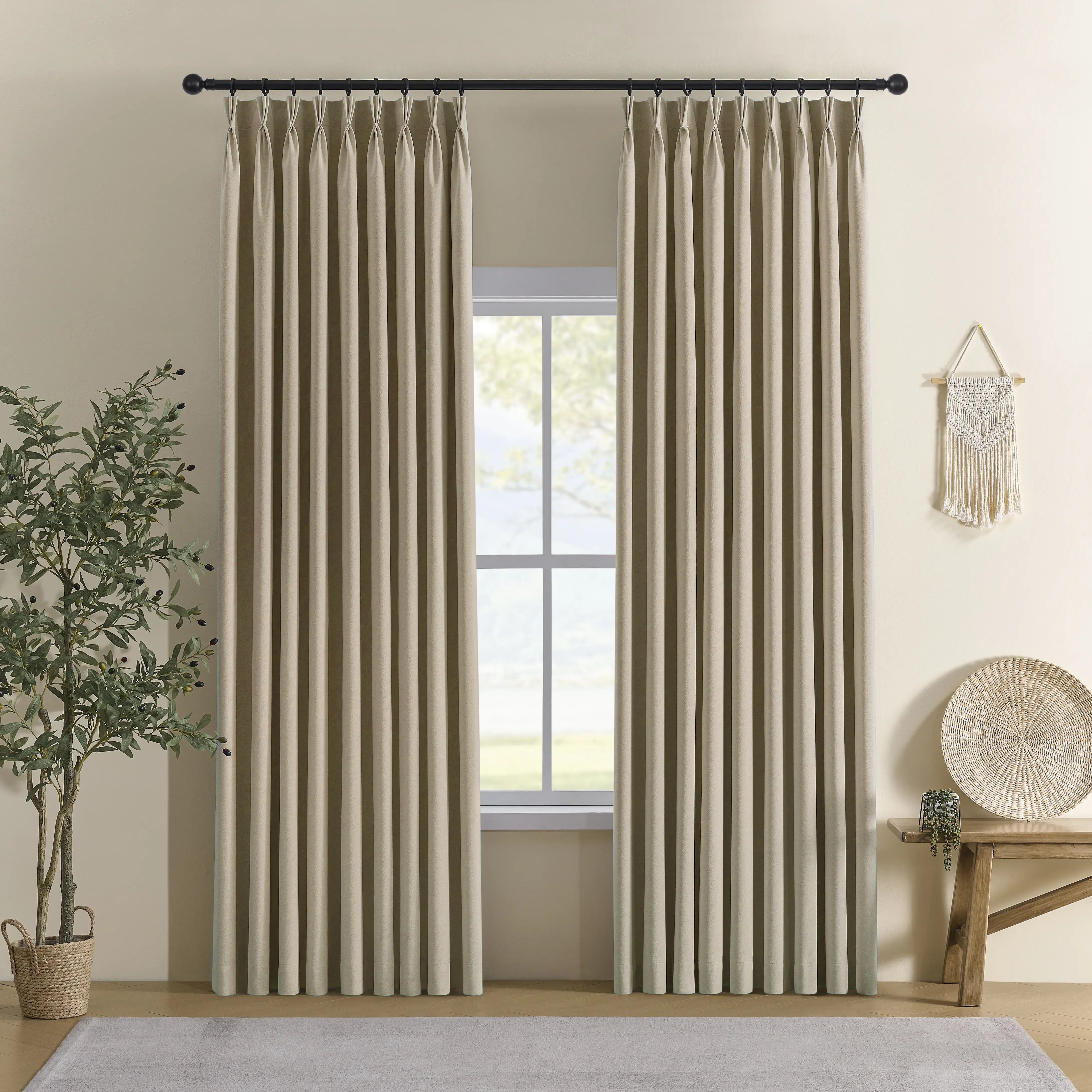 Custom Blackout Linen Curtain for an Elegant Linen Drapery with a Refined Look