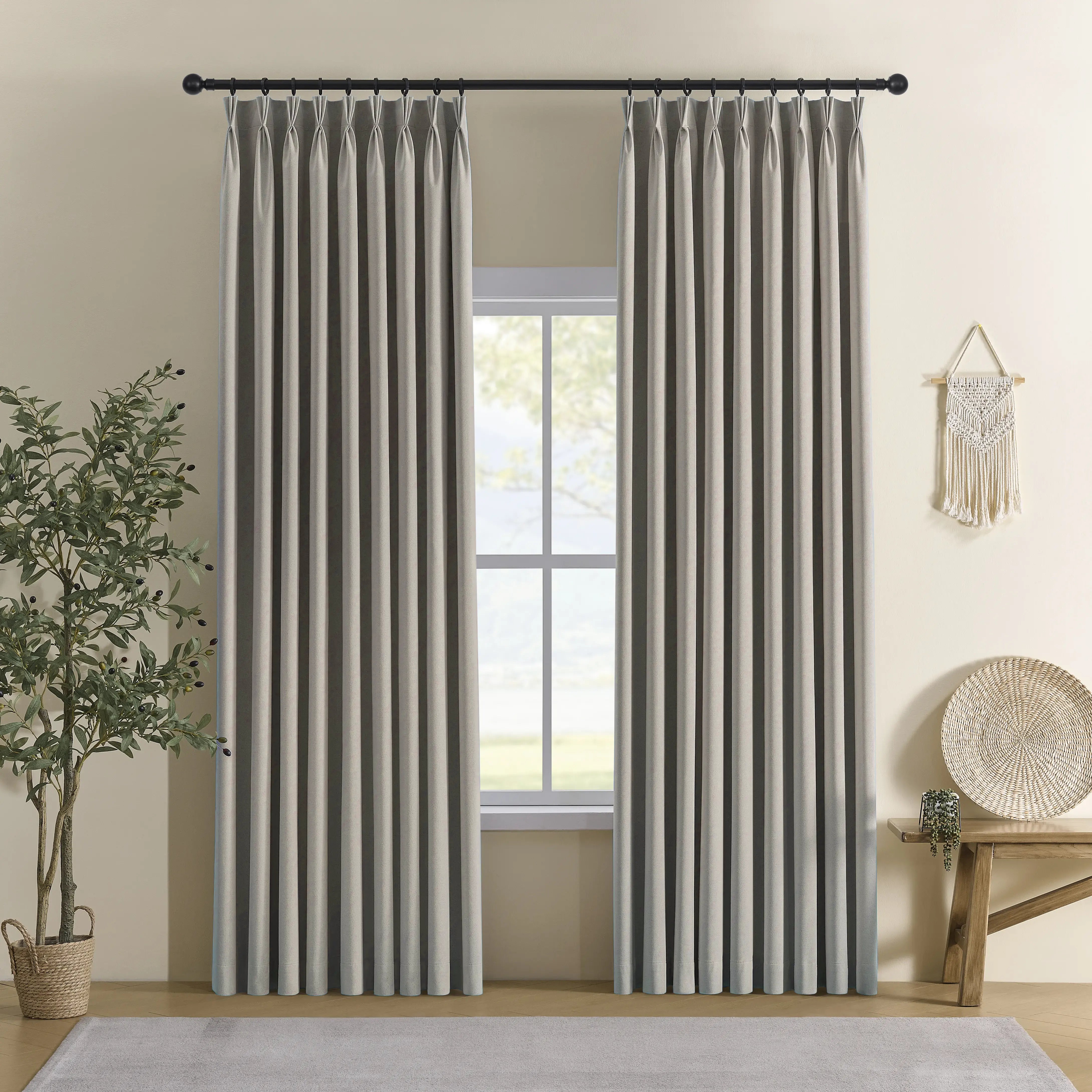 Custom Blackout Linen Curtain for an Elegant Linen Drapery with a Refined Look