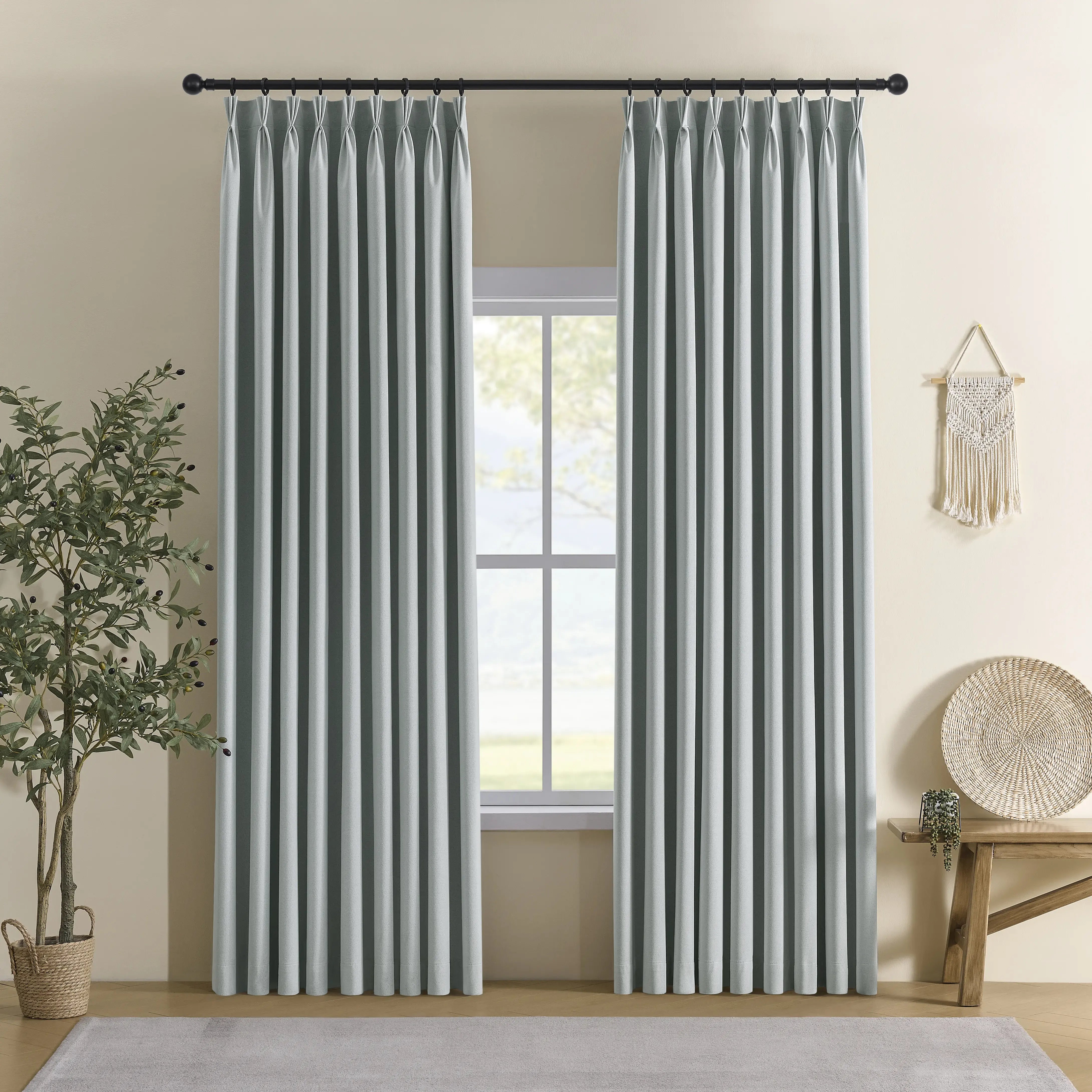 Custom Blackout Linen Curtain for an Elegant Linen Drapery with a Refined Look